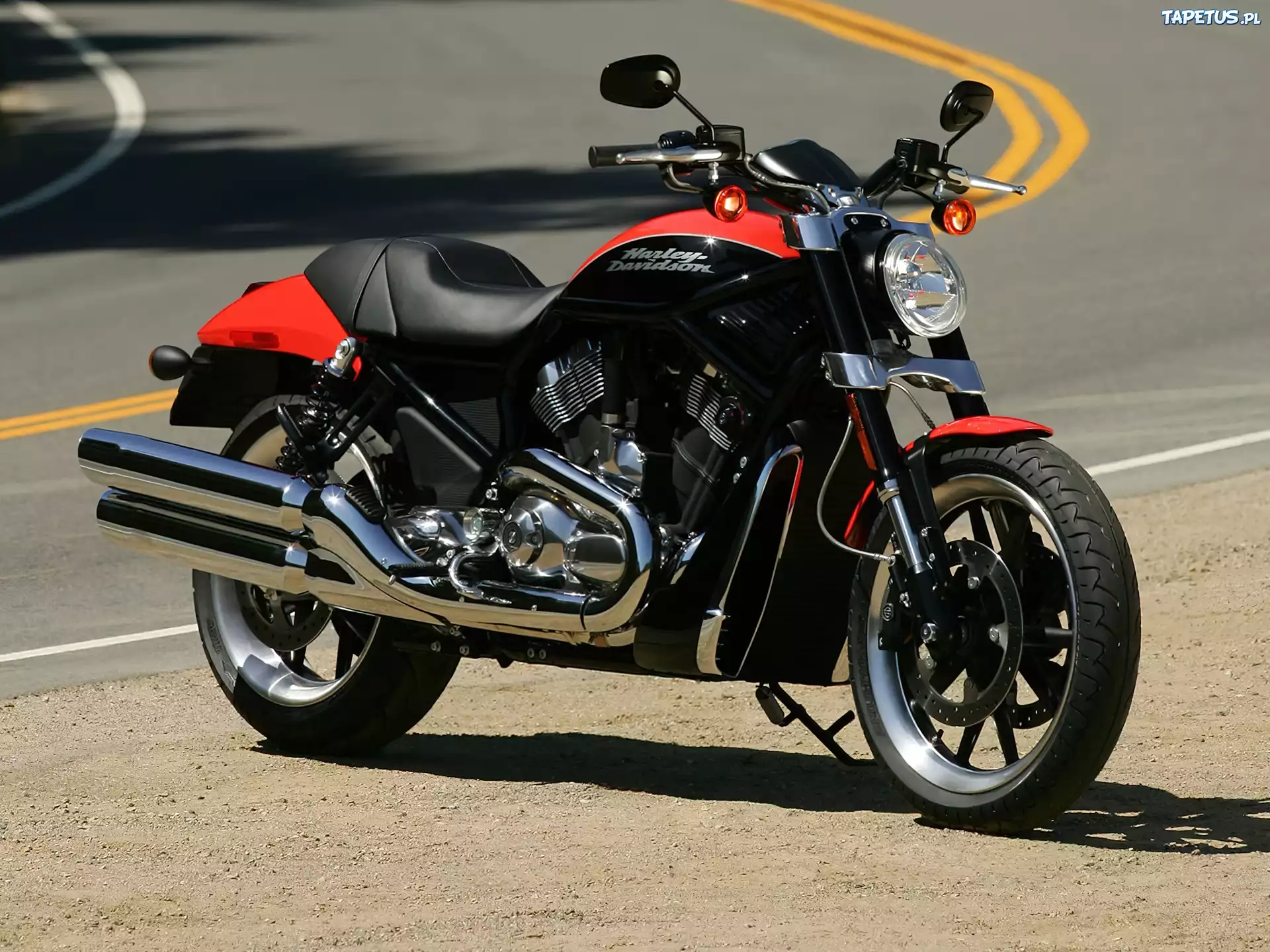 Harley Davidson Street Rod, Pomarańczowo, Czarny