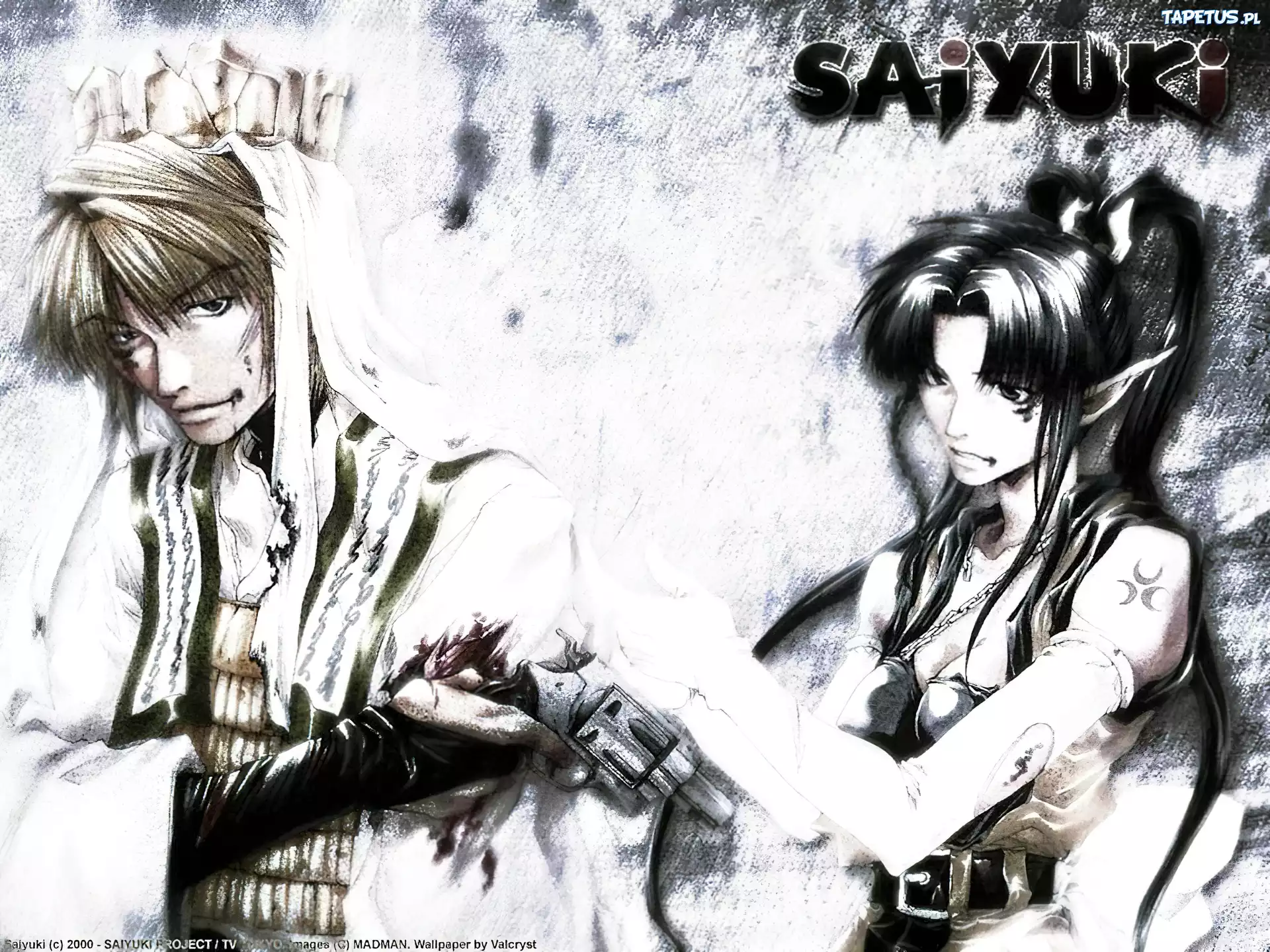 Saiyuki, saixuki, postacie, kobieta, facet