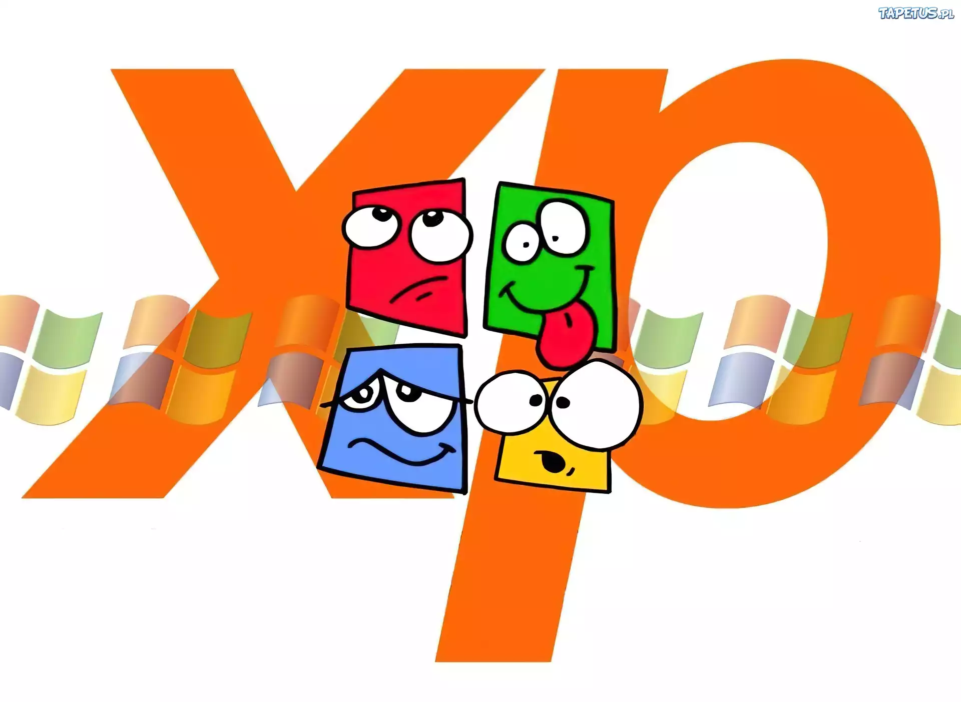 Logo, Pomarańczowe, XP, Kolorowe, Buźki