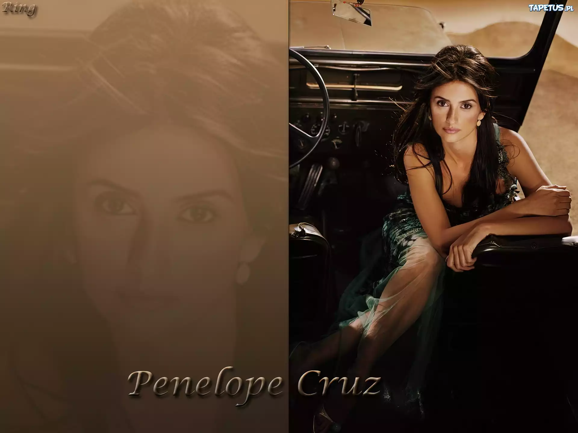 Penelope Cruz, jeep