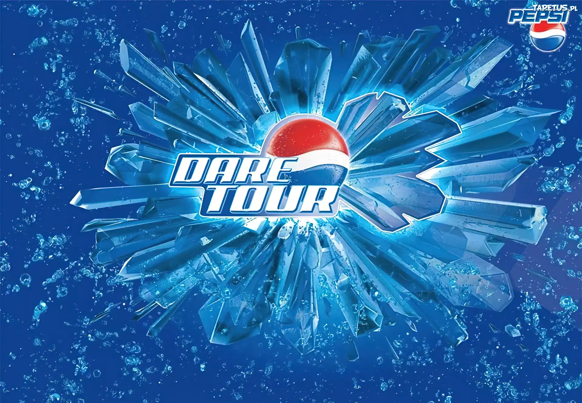 Logo, Pepsi, Niebieskie, Tło