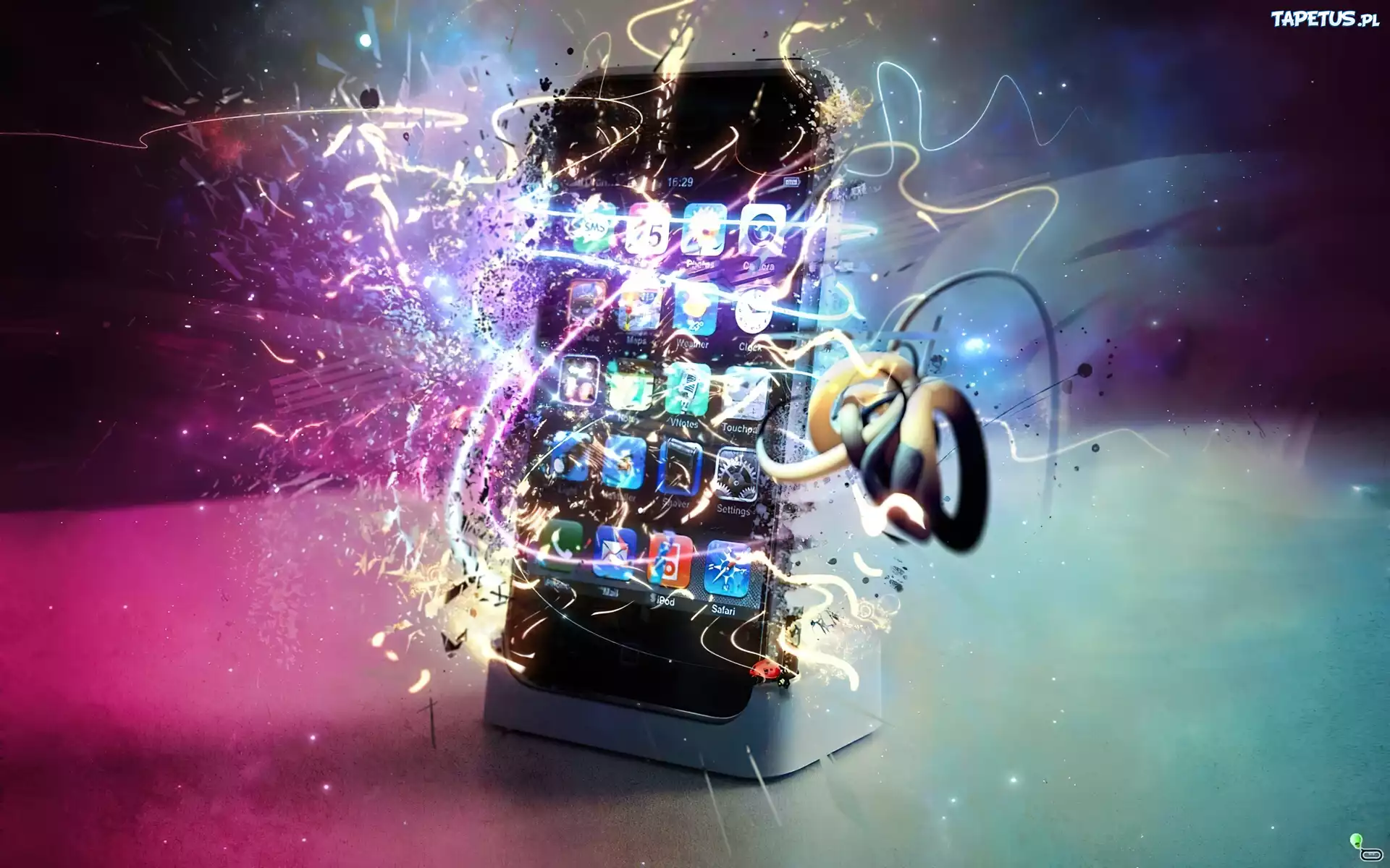 Telefon ,Samsung, Kolorowe, Ikonki