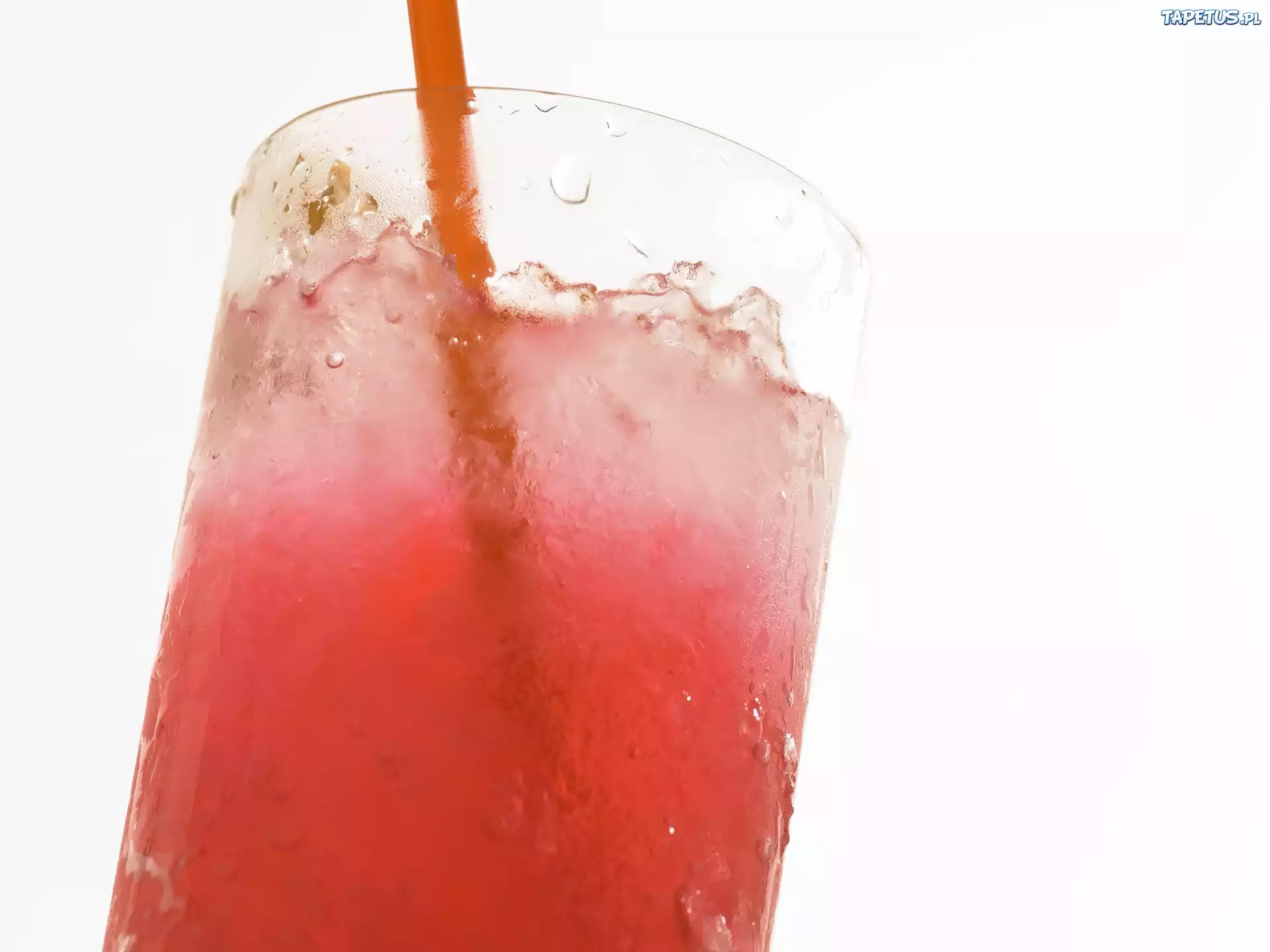 Czerwony, Drink, Słomka
