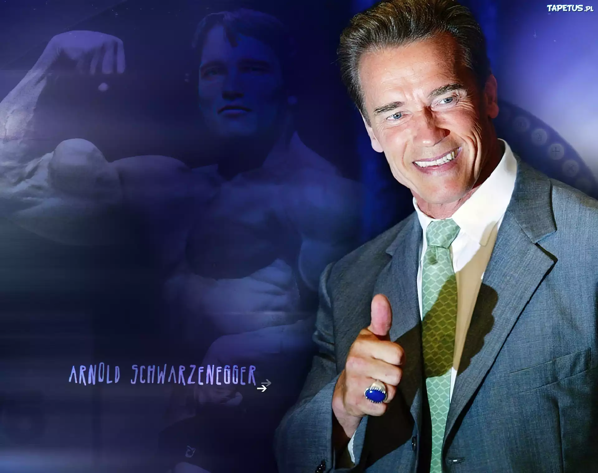 Arnold Schwarzenegger, Muskuły, Niebieski, Sygnet, Dwa, Wcielenia