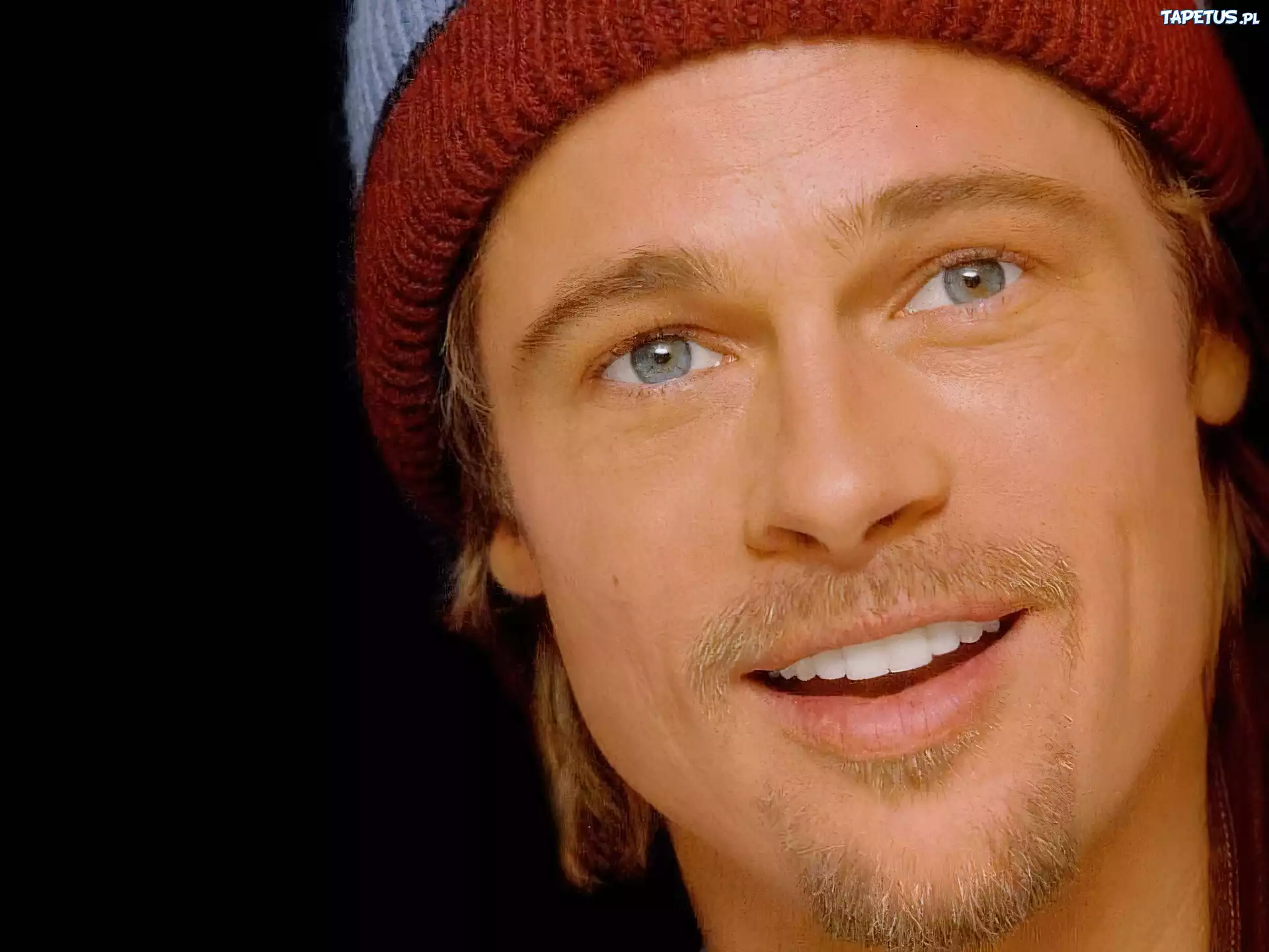 Brad Pitt, Kolorowa, Czapka, Uśmiech