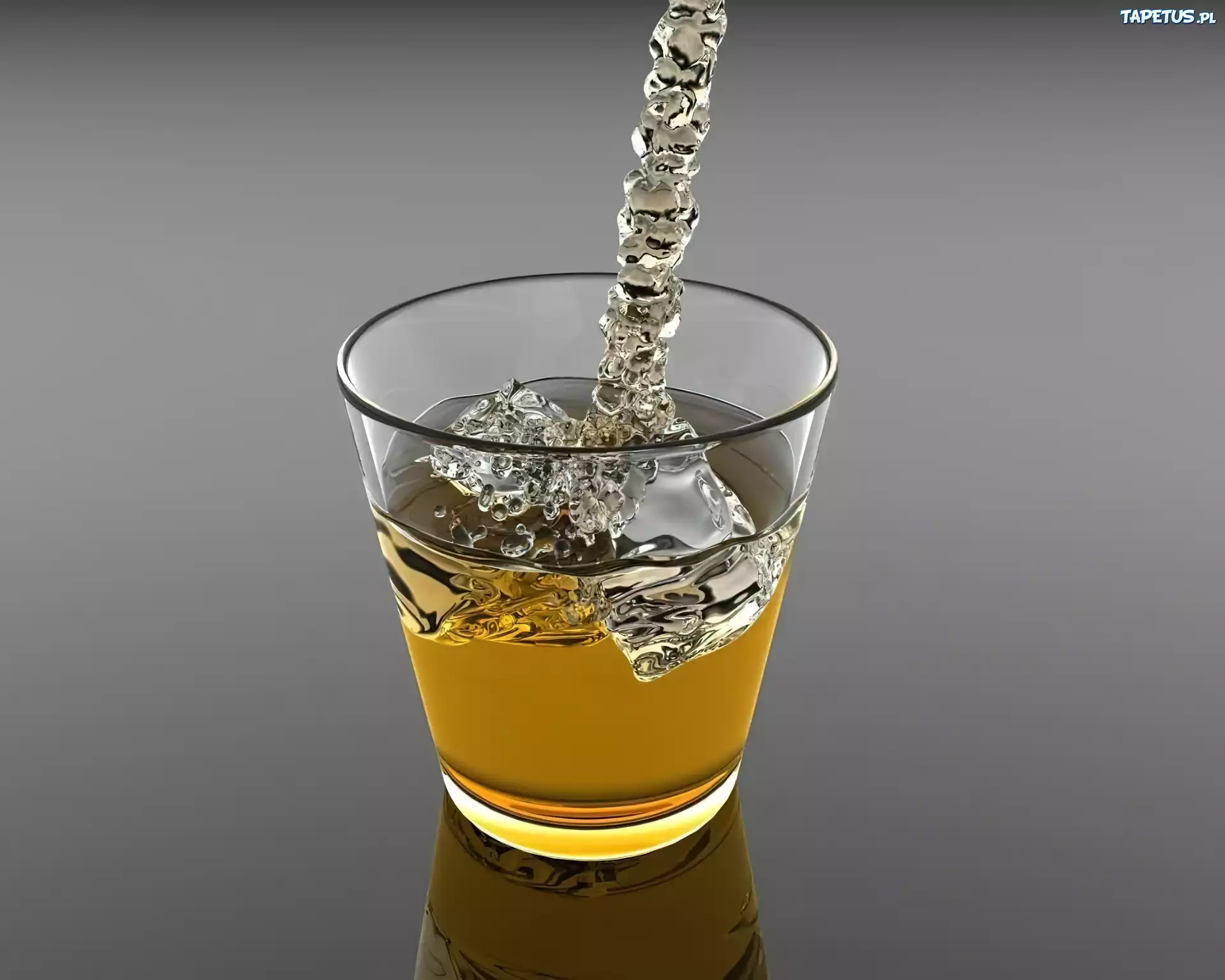 Drink, Szklana, Lód
