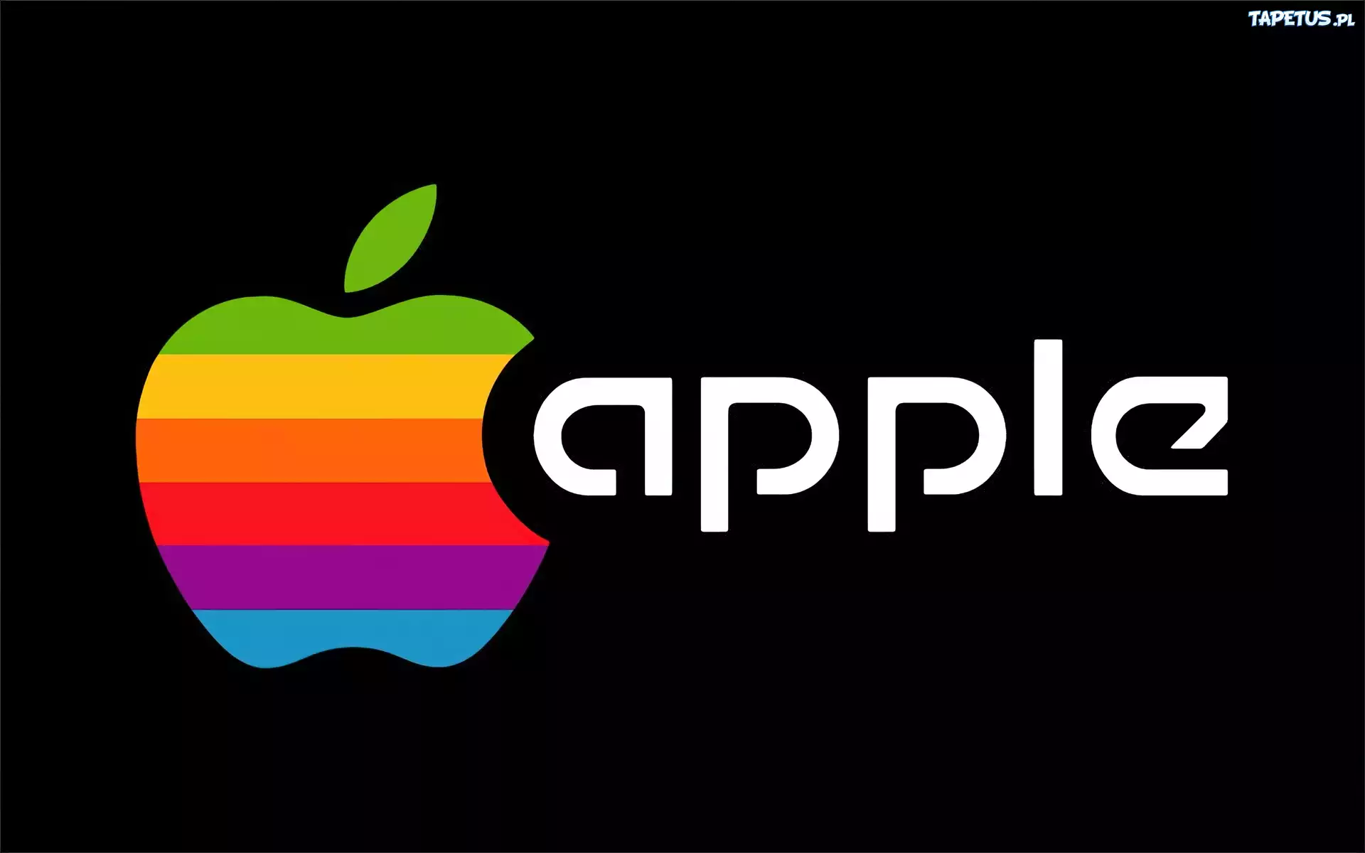 Czarne, Tło, Tęczowe, Appple