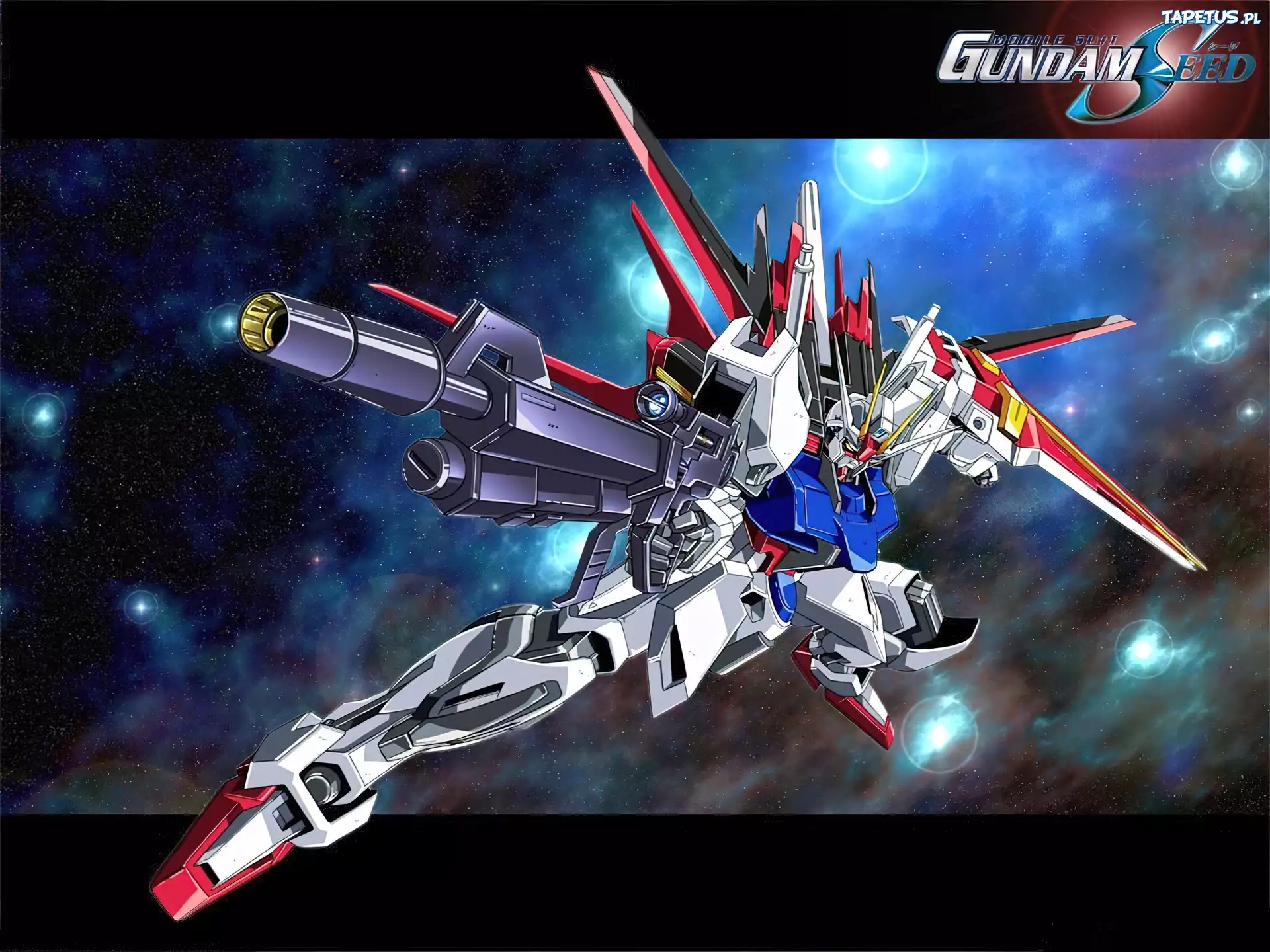 Gundam Seed, napis, logo, robot, kosmos