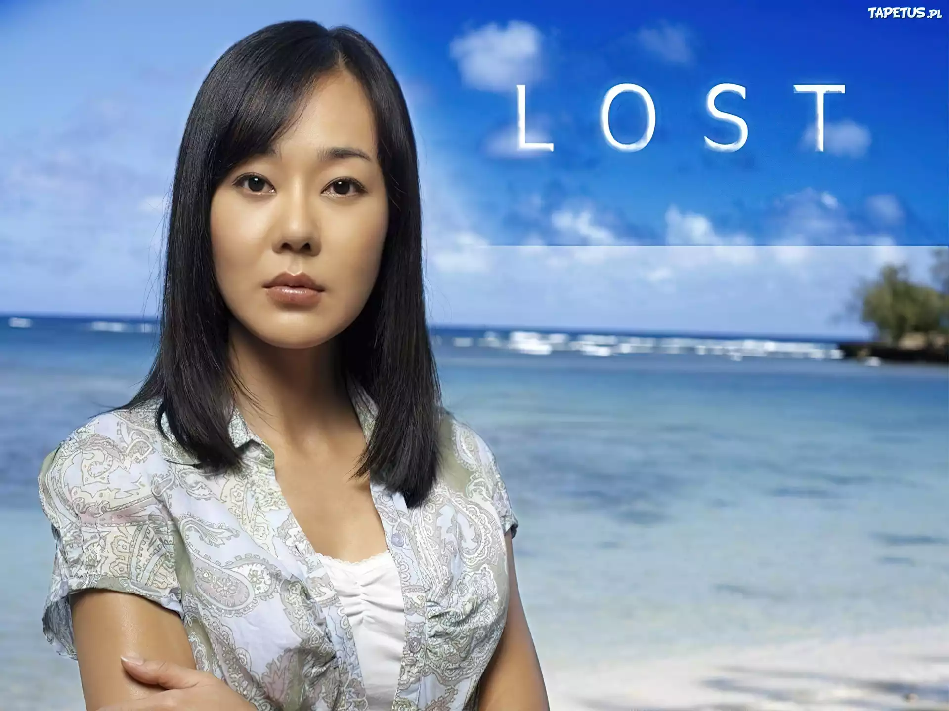 Filmy Lost, Yoon-jin Kim, stoi, ocean