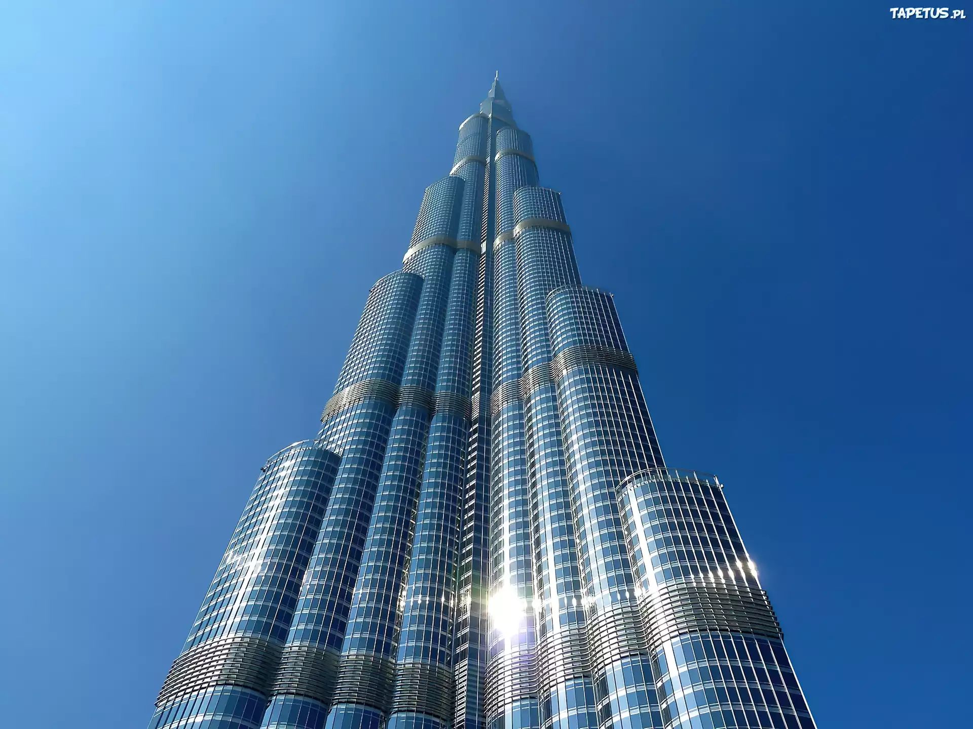 Dubaj, Burj Khalifa, Spojrzenie, W, Niebo