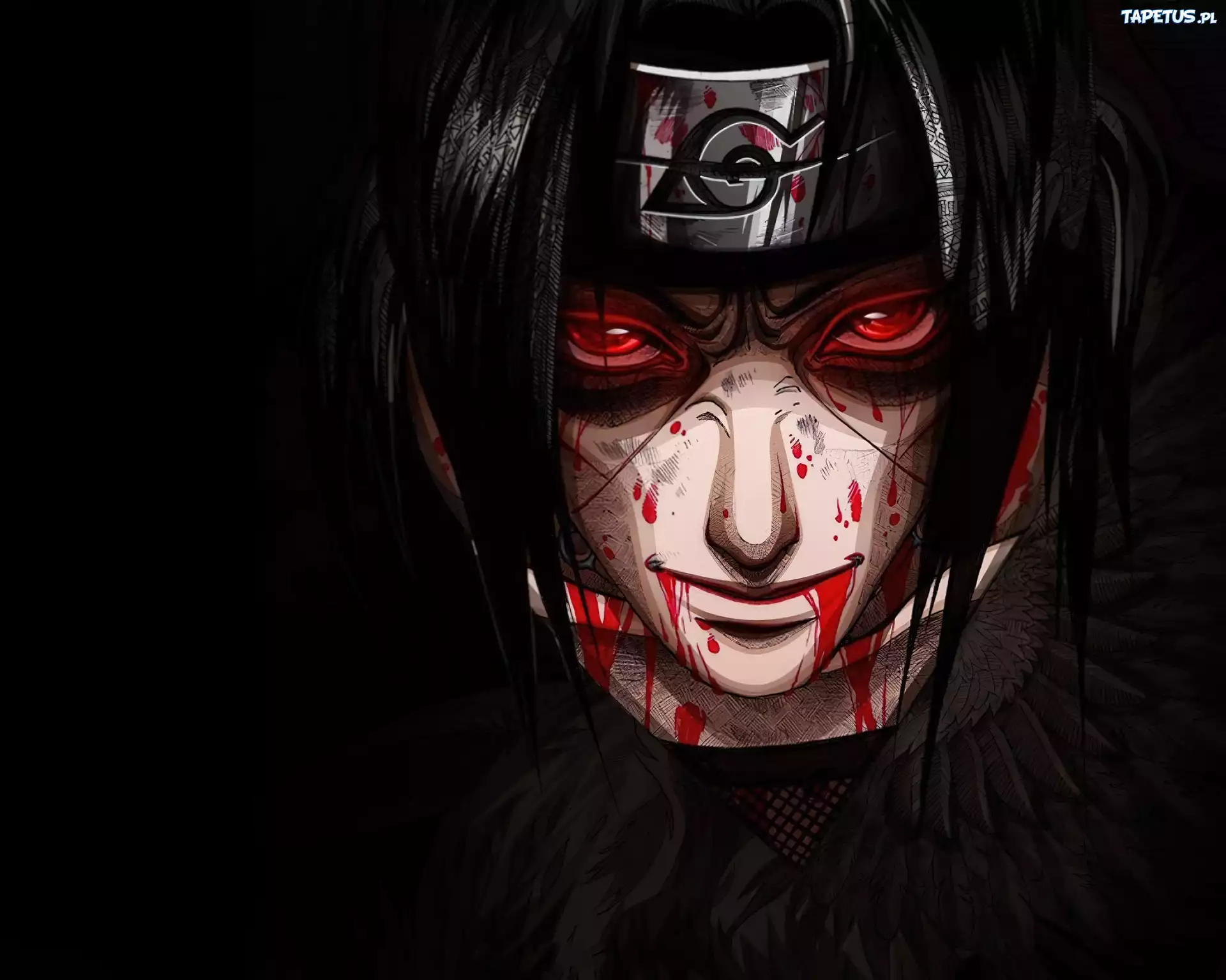 Naruto, Itachi, Twarz, Krew