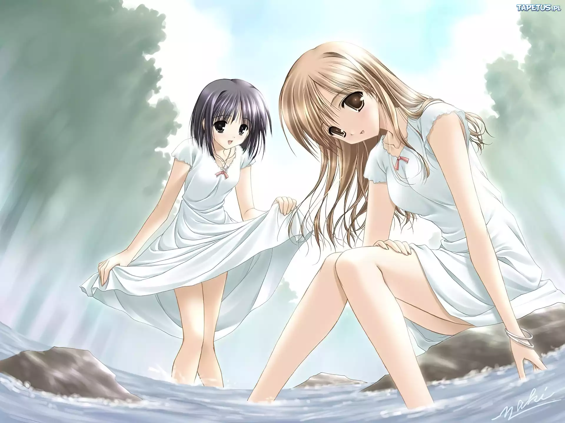Manga, Dziewczyny, Zwiewne, Sukienki