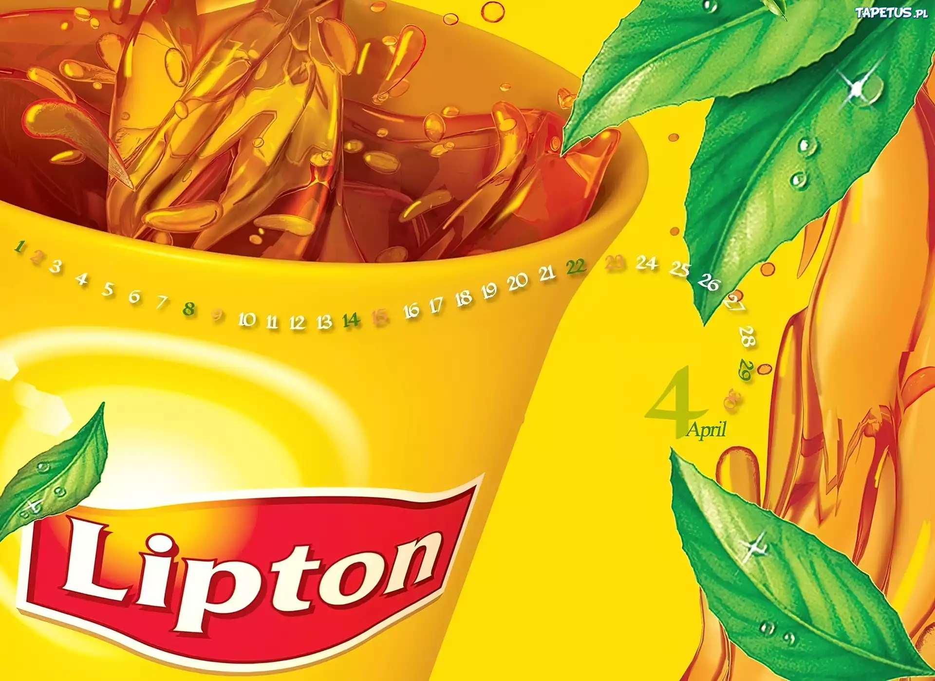 Kubek, Lipton, Herbata, Zielone, Listki