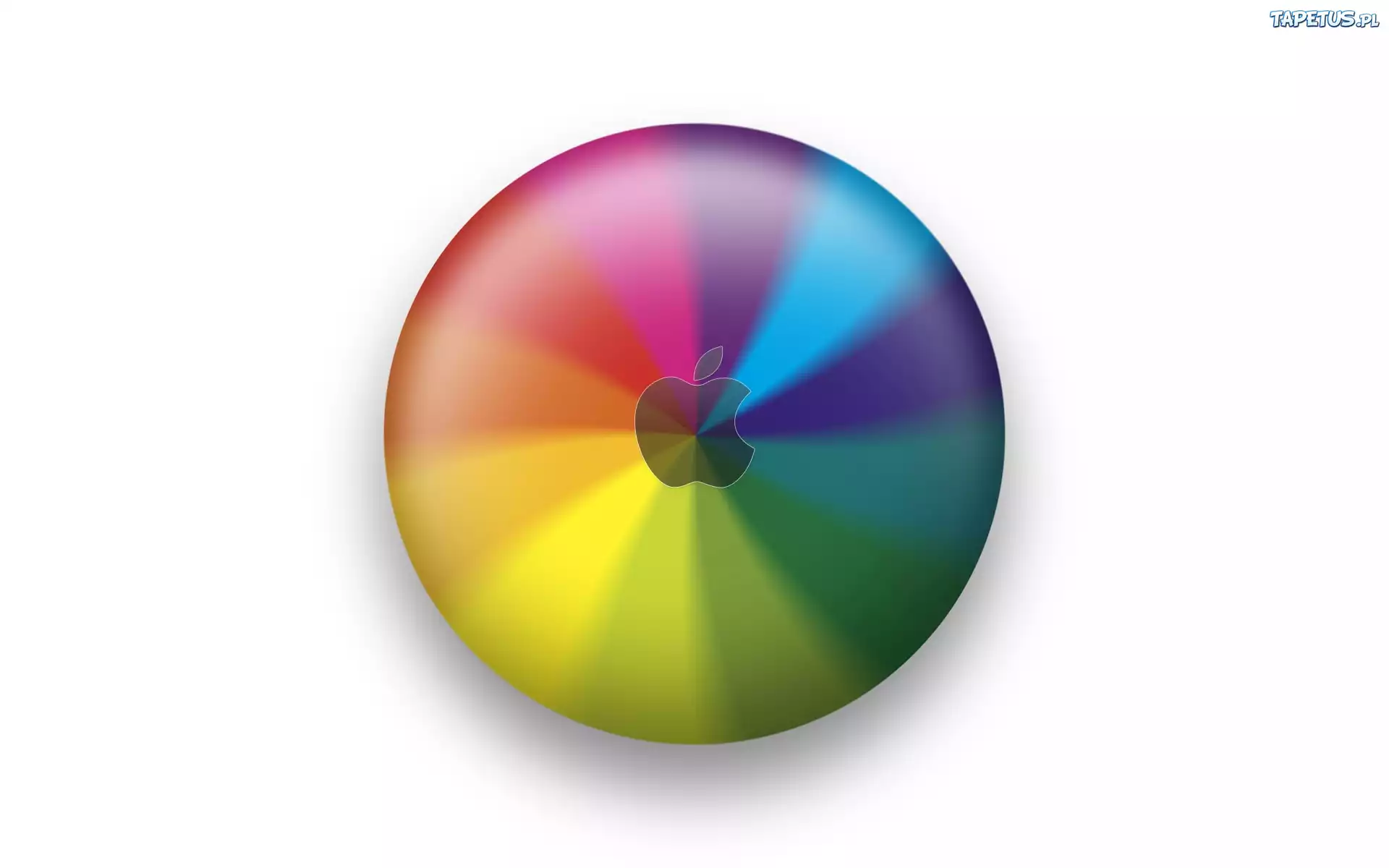 Logo, Apple, Tęczowe, Koło