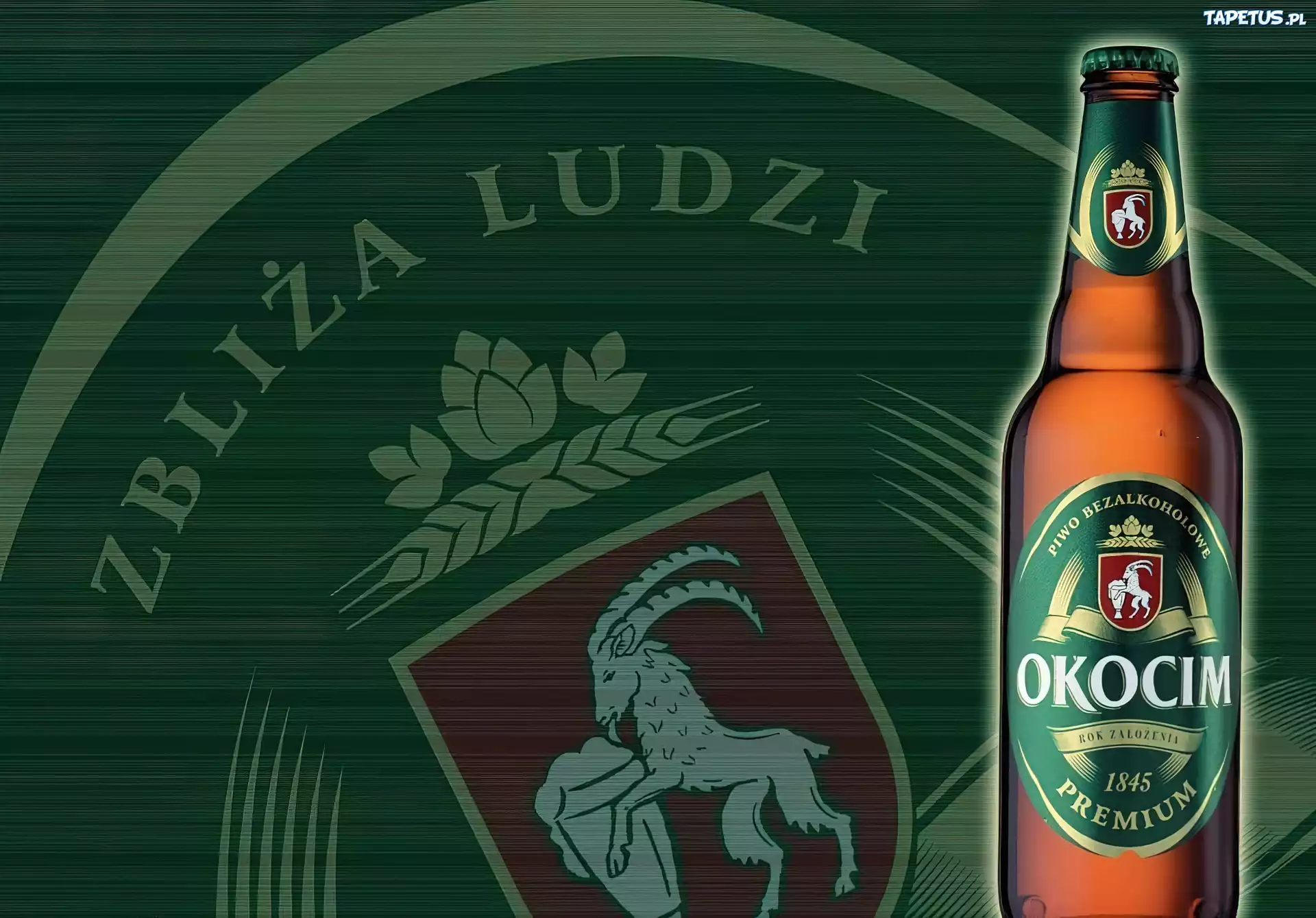 Piwo, Okocim, Jasne, Butelka, Logo