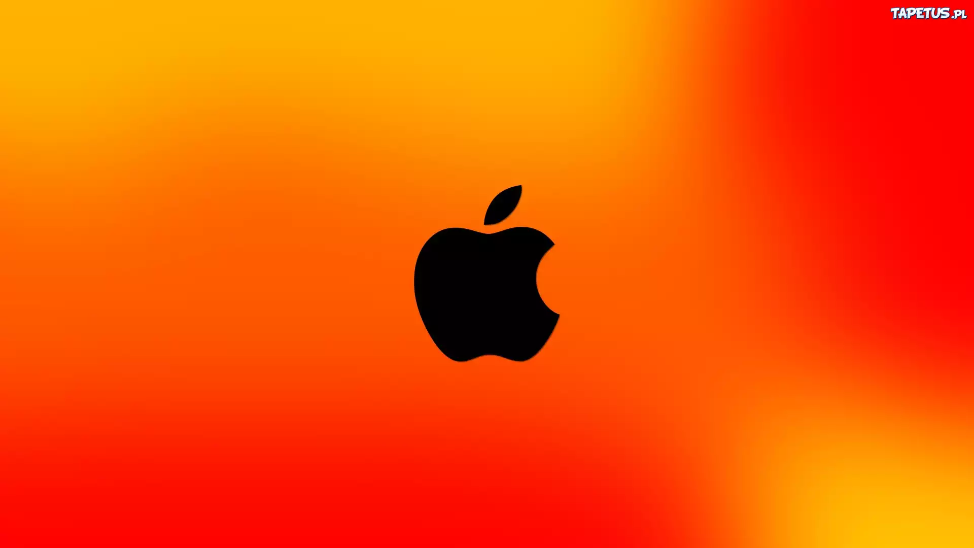 Czarne, Apple, Pomarańczowe, Tło