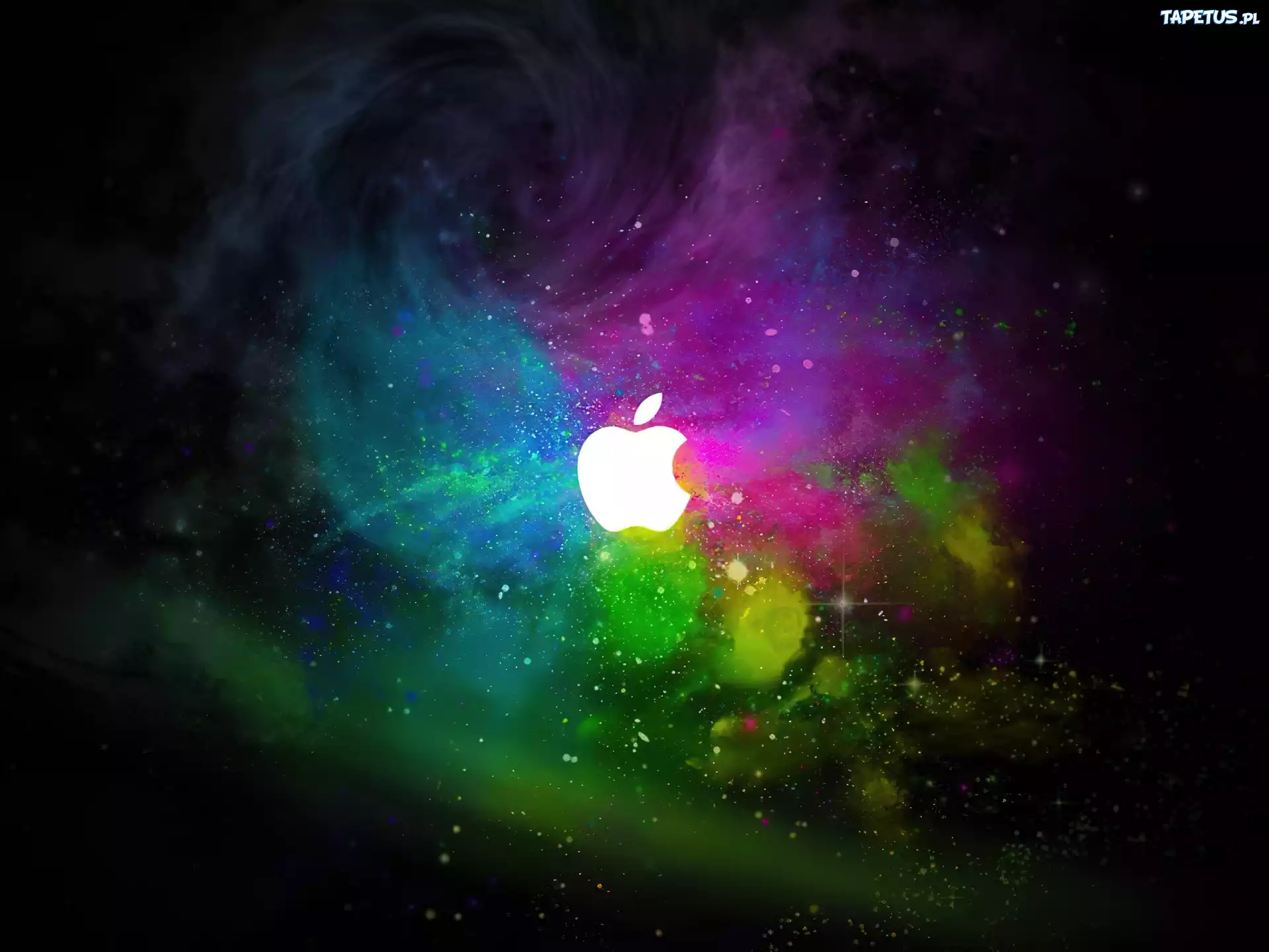 Białe, Apple, Kolorowe, Plamy