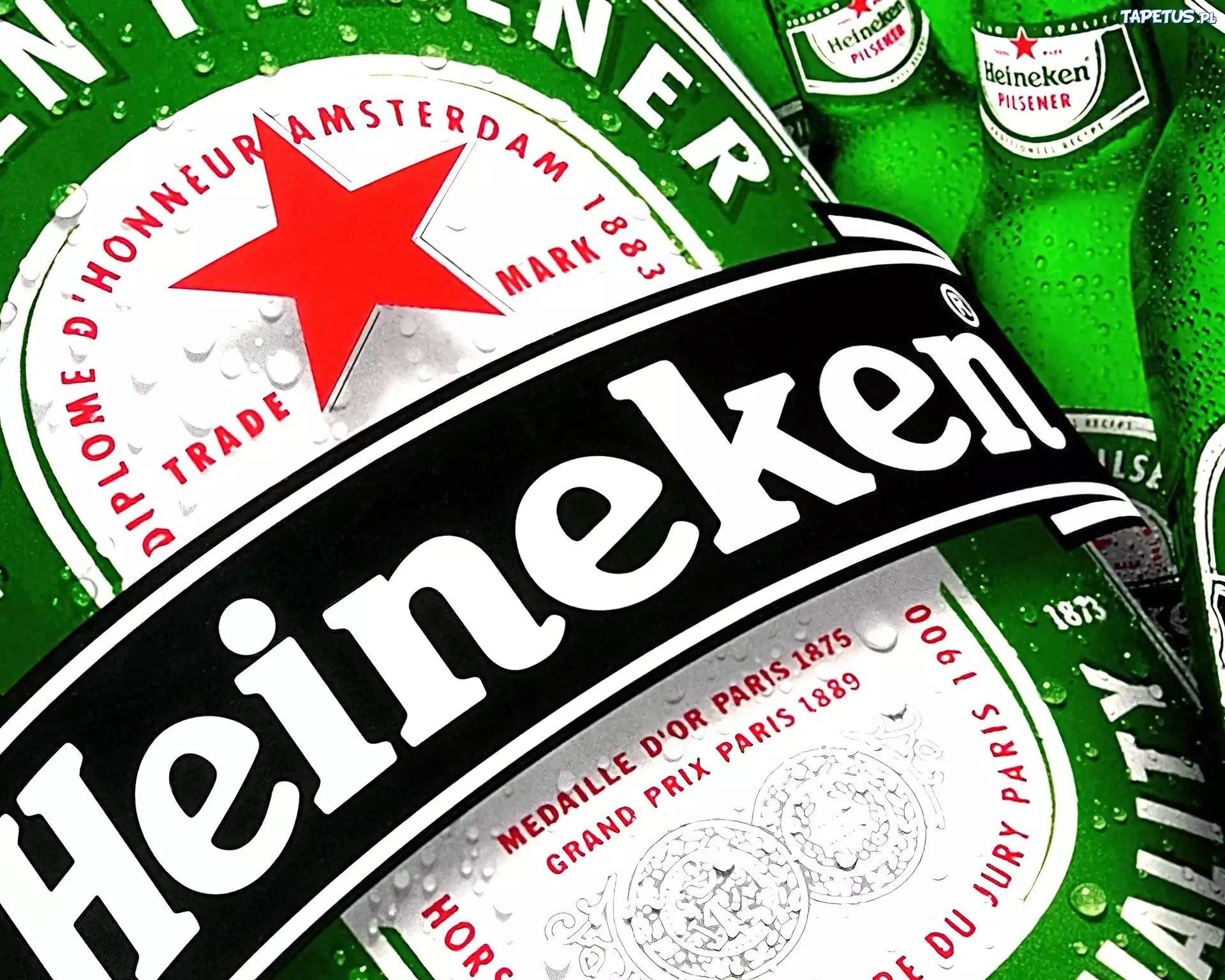 Piwo, Heineken, Butelka, Etykieta