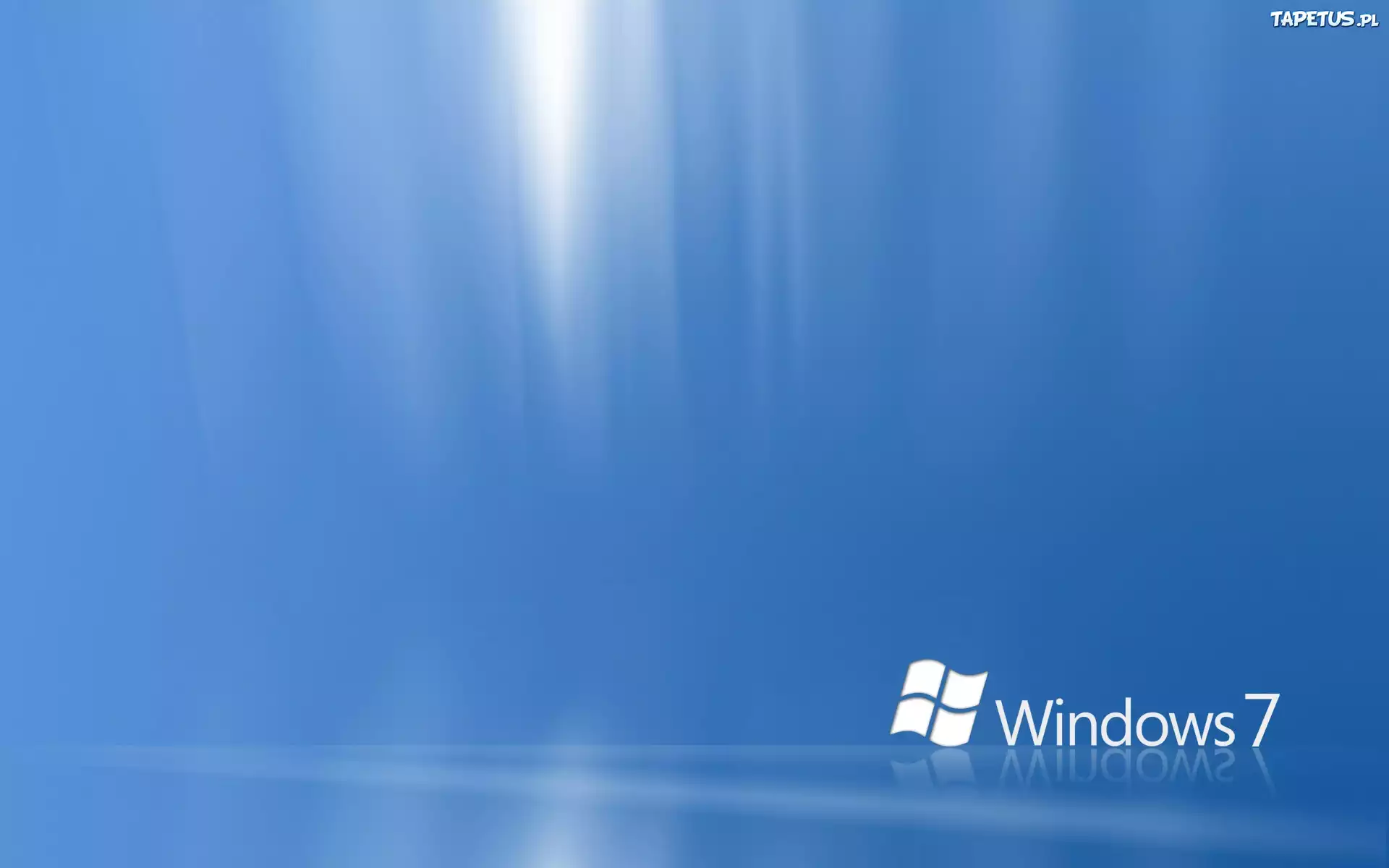 Windows 7, Niebieskie, Świetliste, Tło