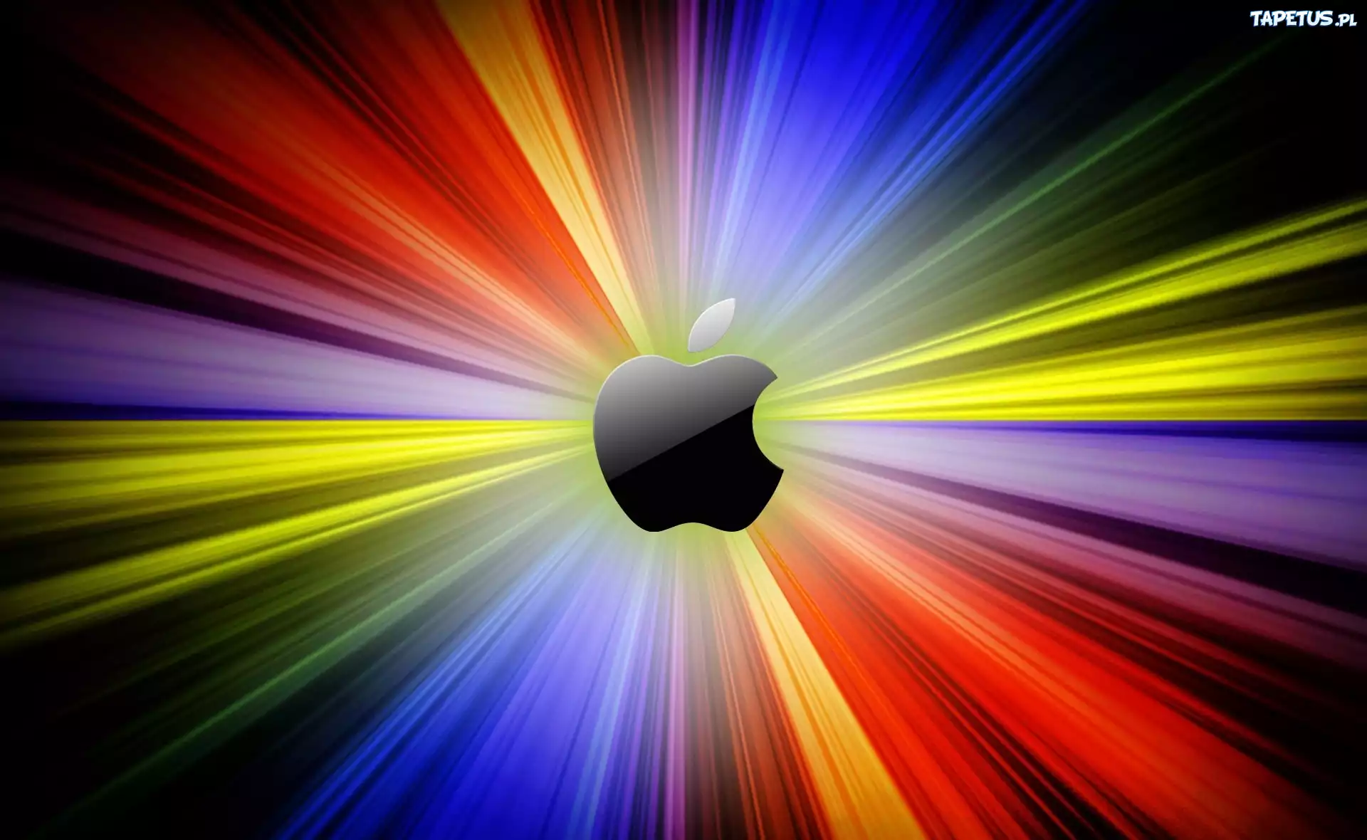 Logo, Apple, Kolorowe, Pasma