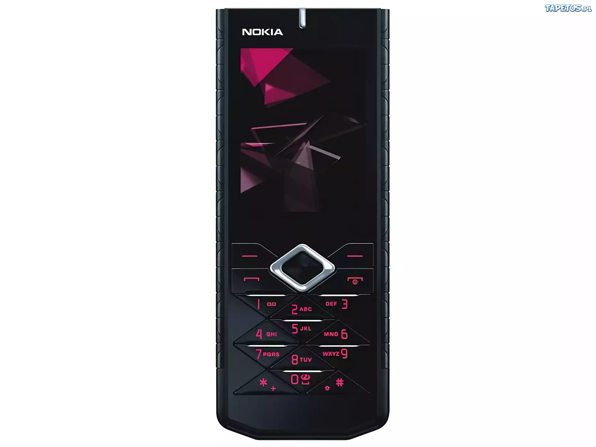 Nokia 7900, Czarna, Różowe, Klawisze