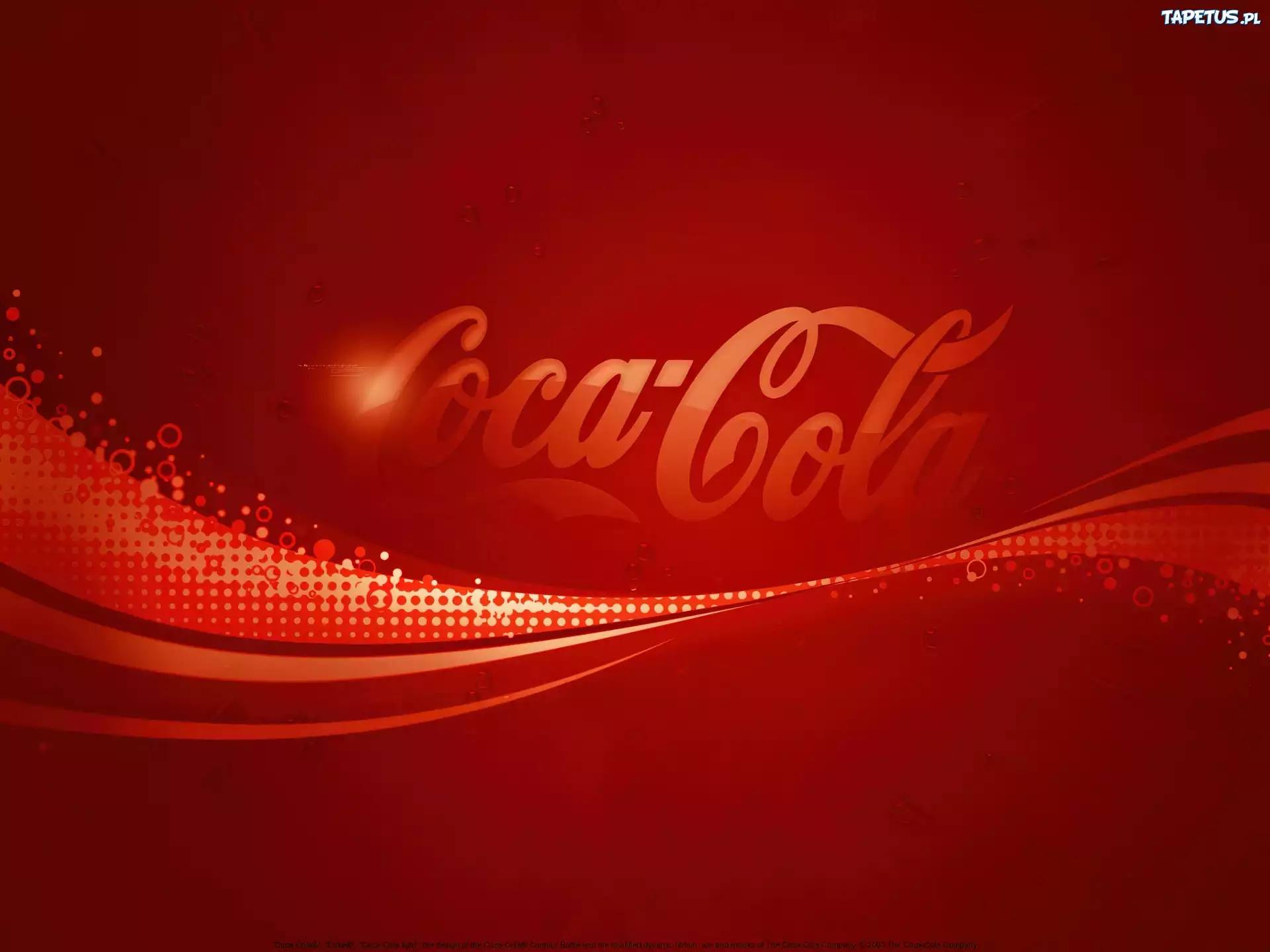 Logo, Coca, Cola, Czerwone, Tło