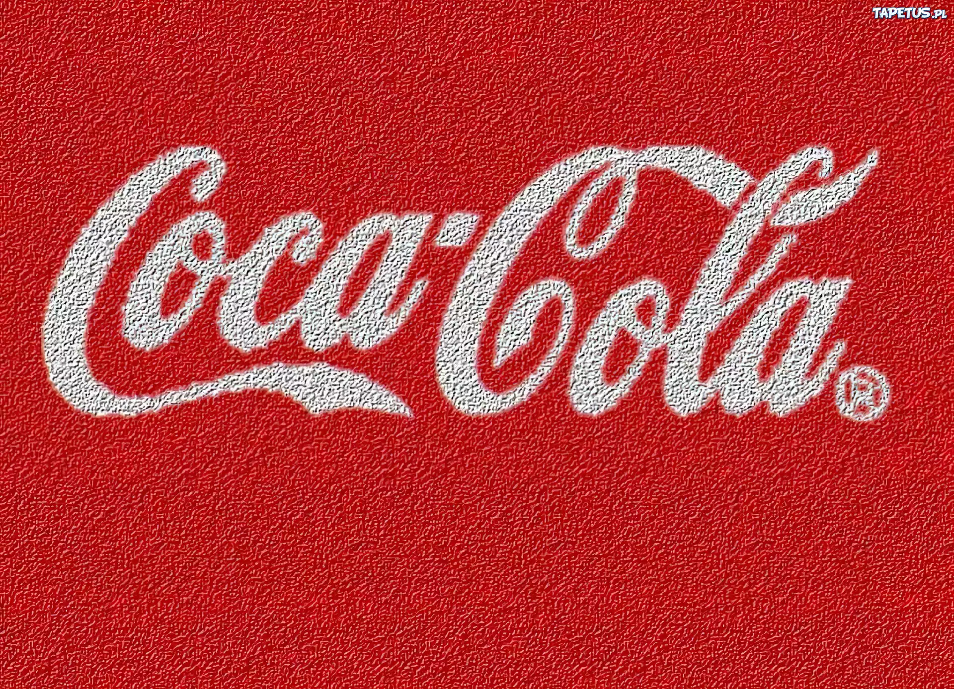 Logo, Coca, Coli, Biały, Napis, Czerwone, Tło