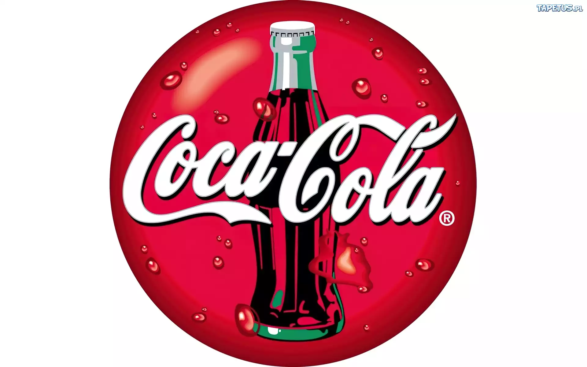 Czerwone, Okrągłe, Logo, Coca Cola