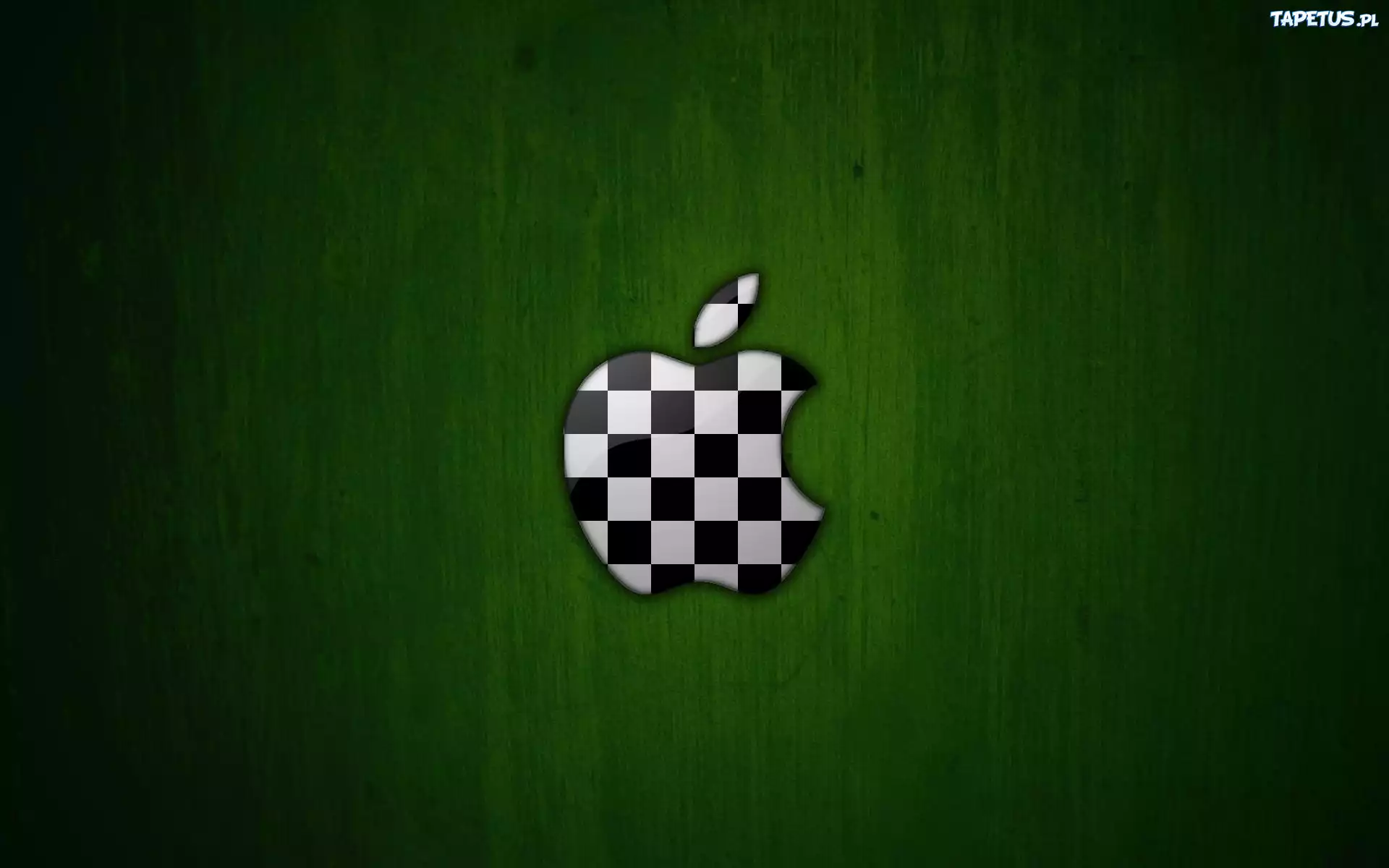 Zielone, Tło, Kraciaste, Apple