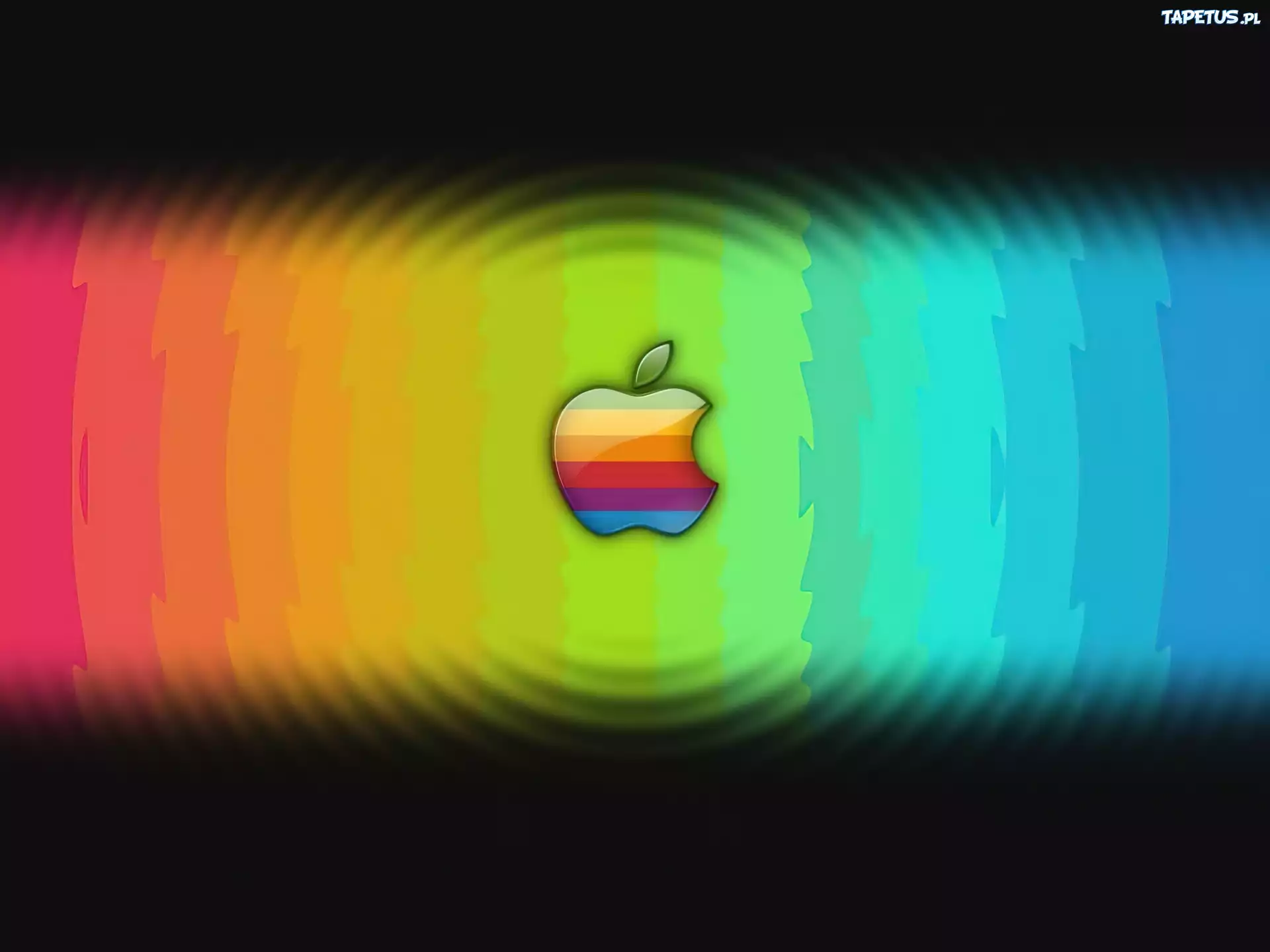 Kolorowe, Kręgi, Tęczowe, Logo, Apple
