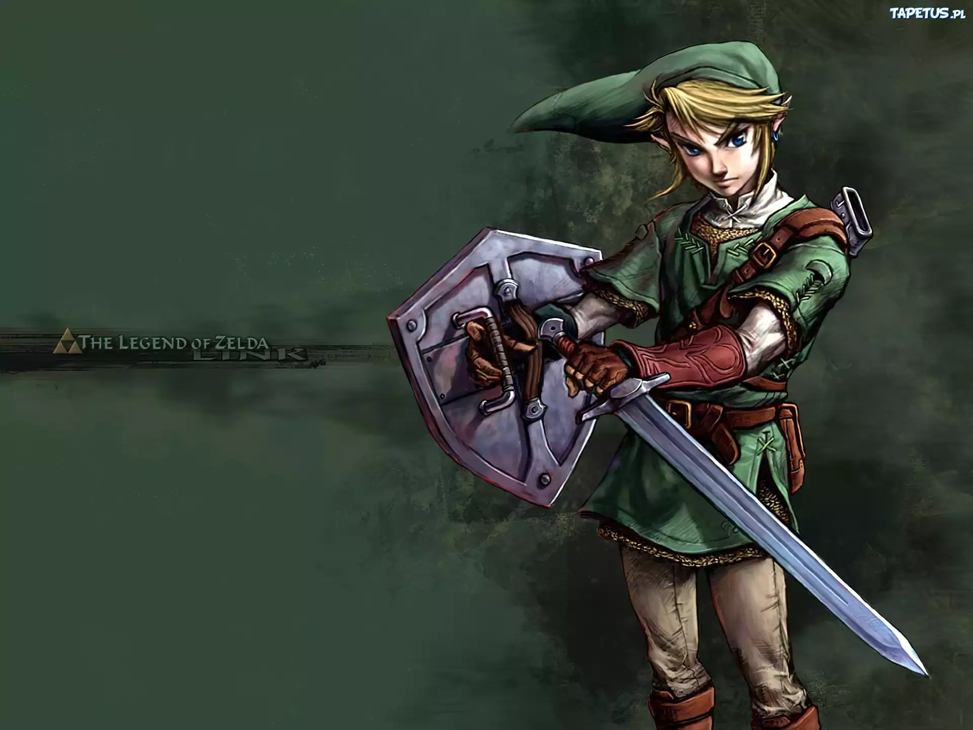 Legend Of Zelda, postać, miecz, tarcza, elf