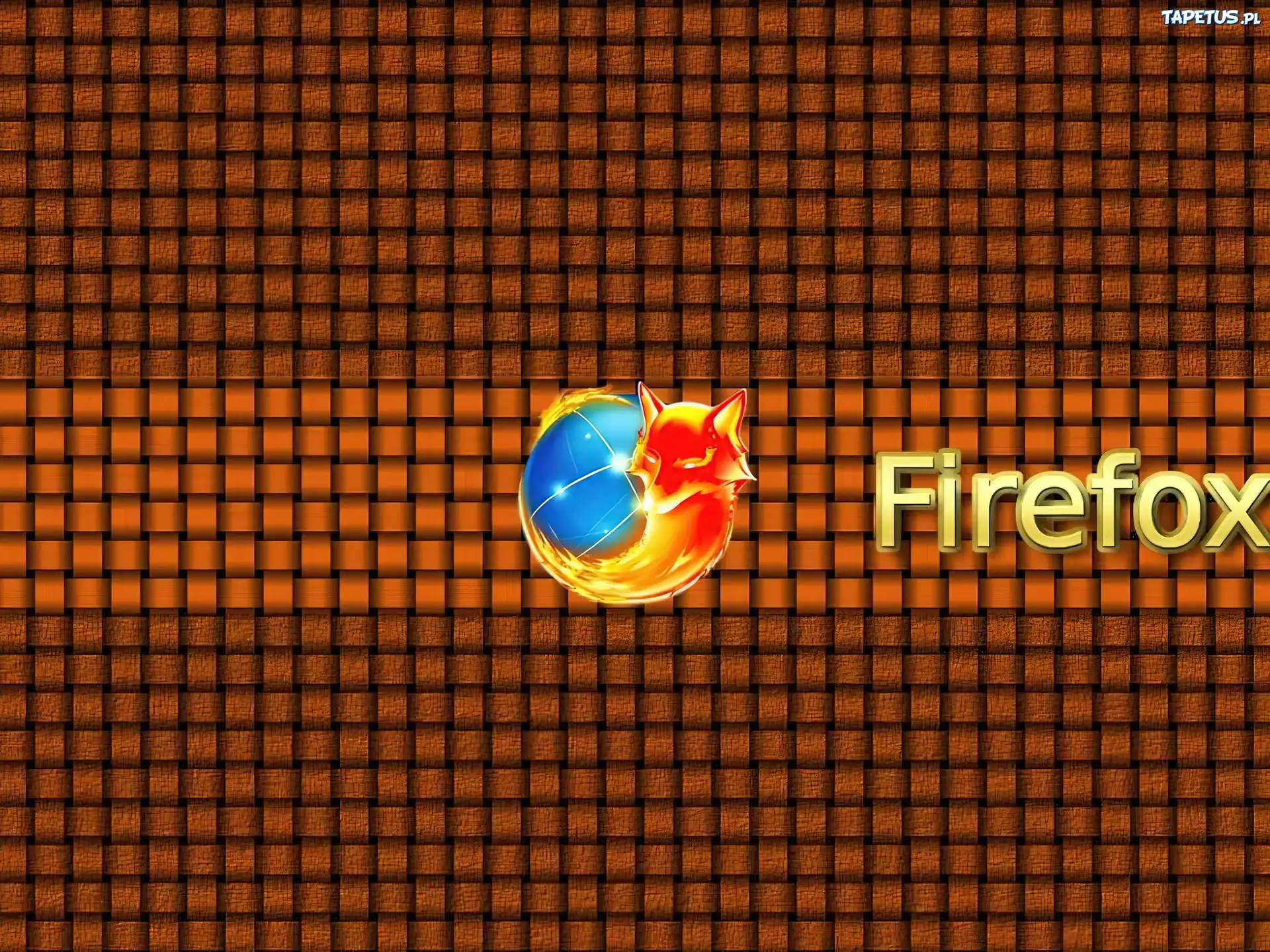 Kraciaste, Brązowe, Tło, Logo, Firefox