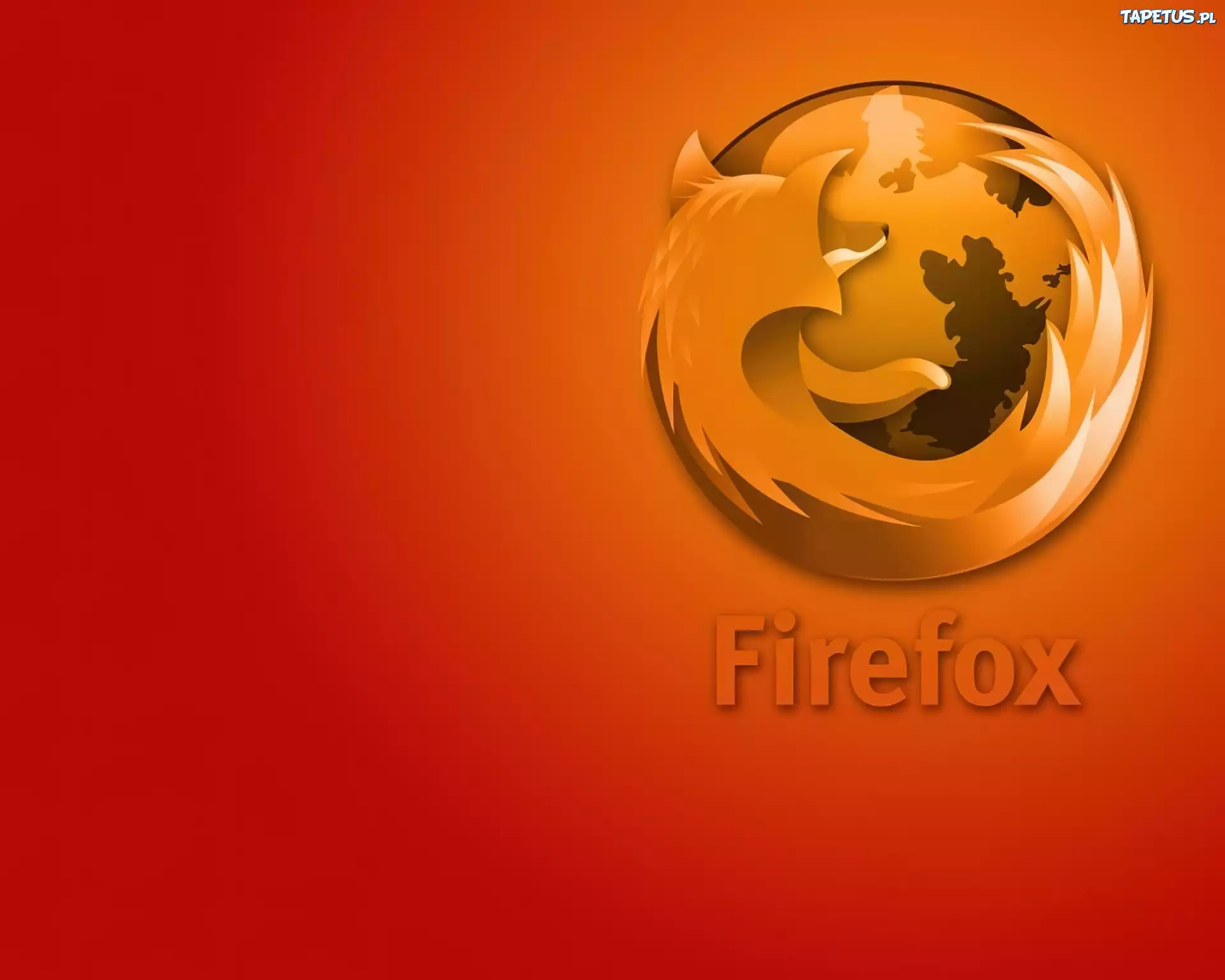 Pomarańczowe, Tło, Logo, Firefox