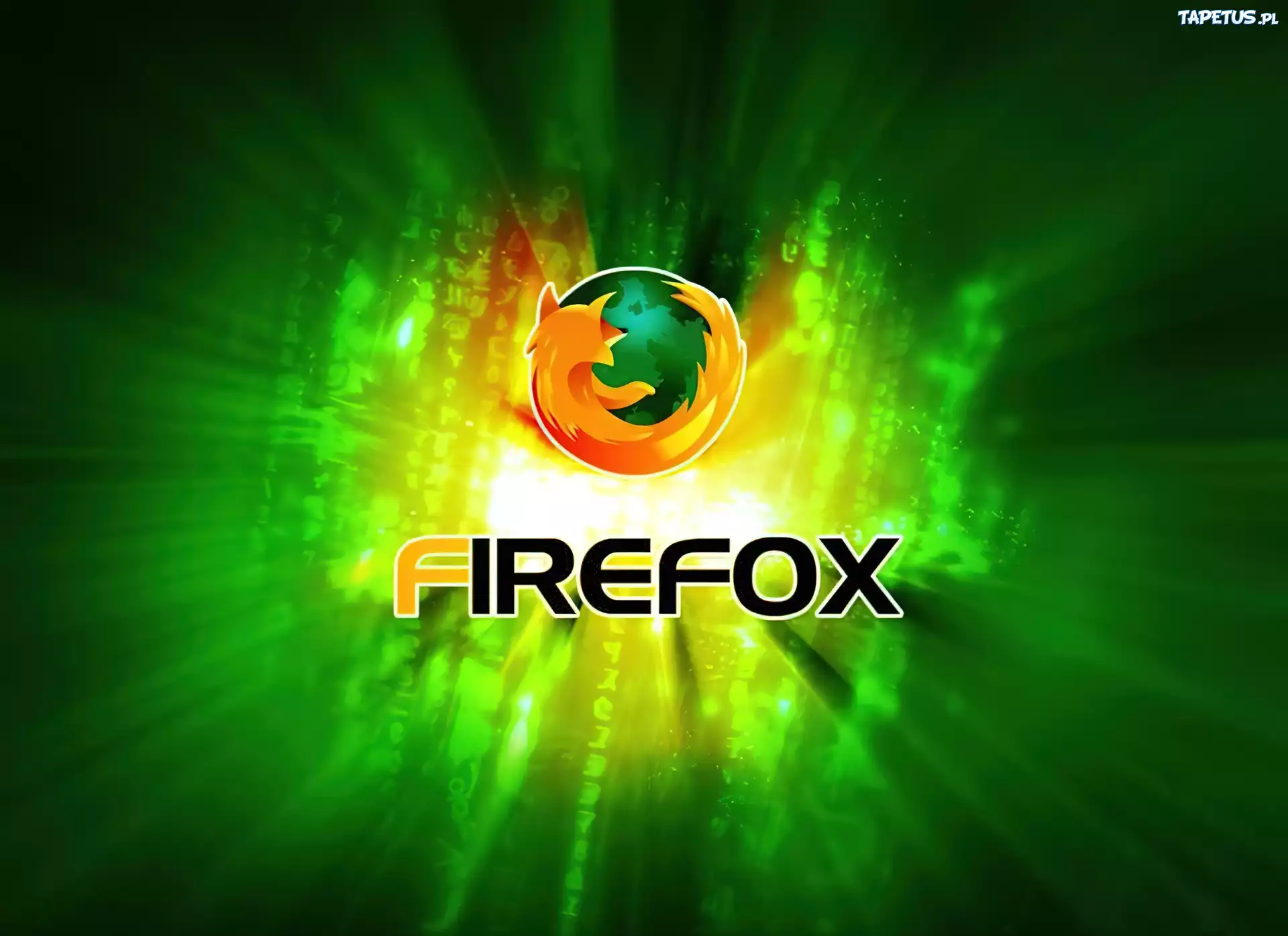 Firefox, Zielono, Żółte, Tło