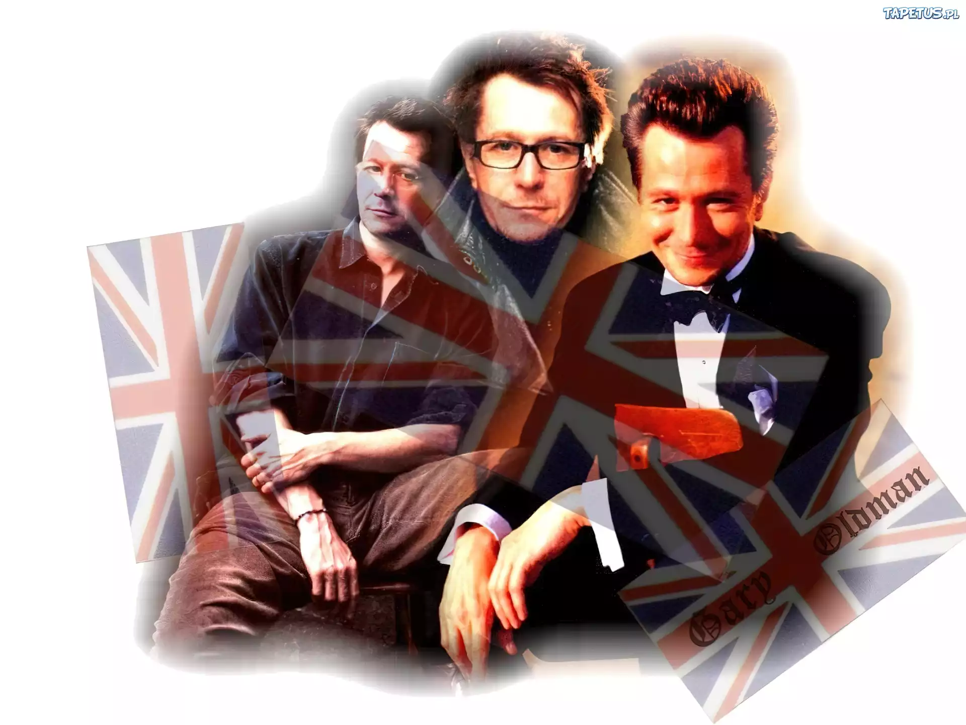 Gary Oldman,flaga, okulary