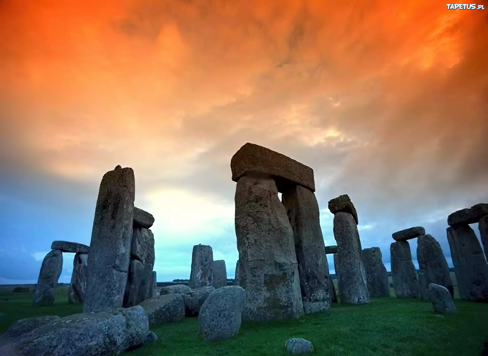 Stonehenge, Zachód, Słońca