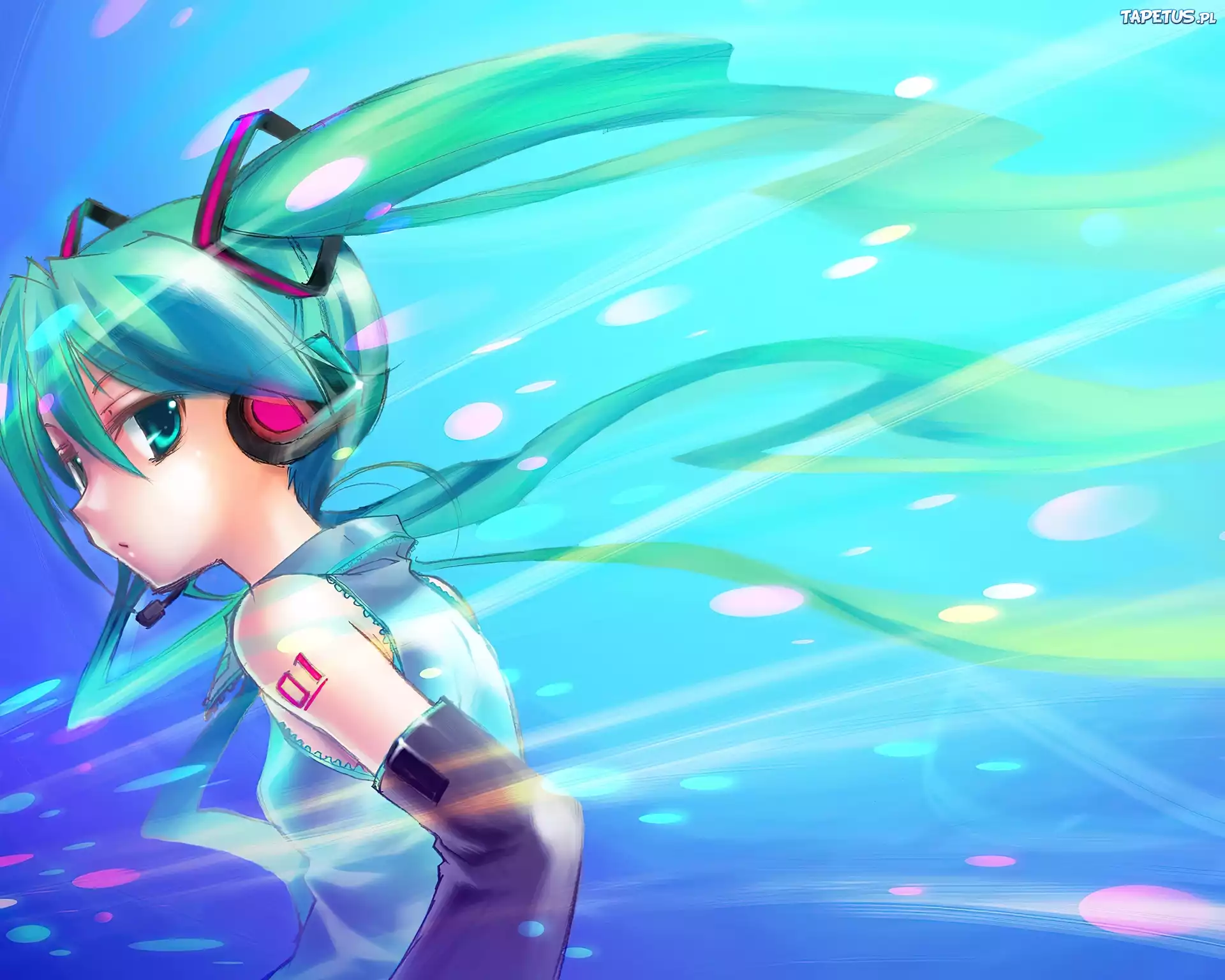 Miku, Słuchawki, Włosy
