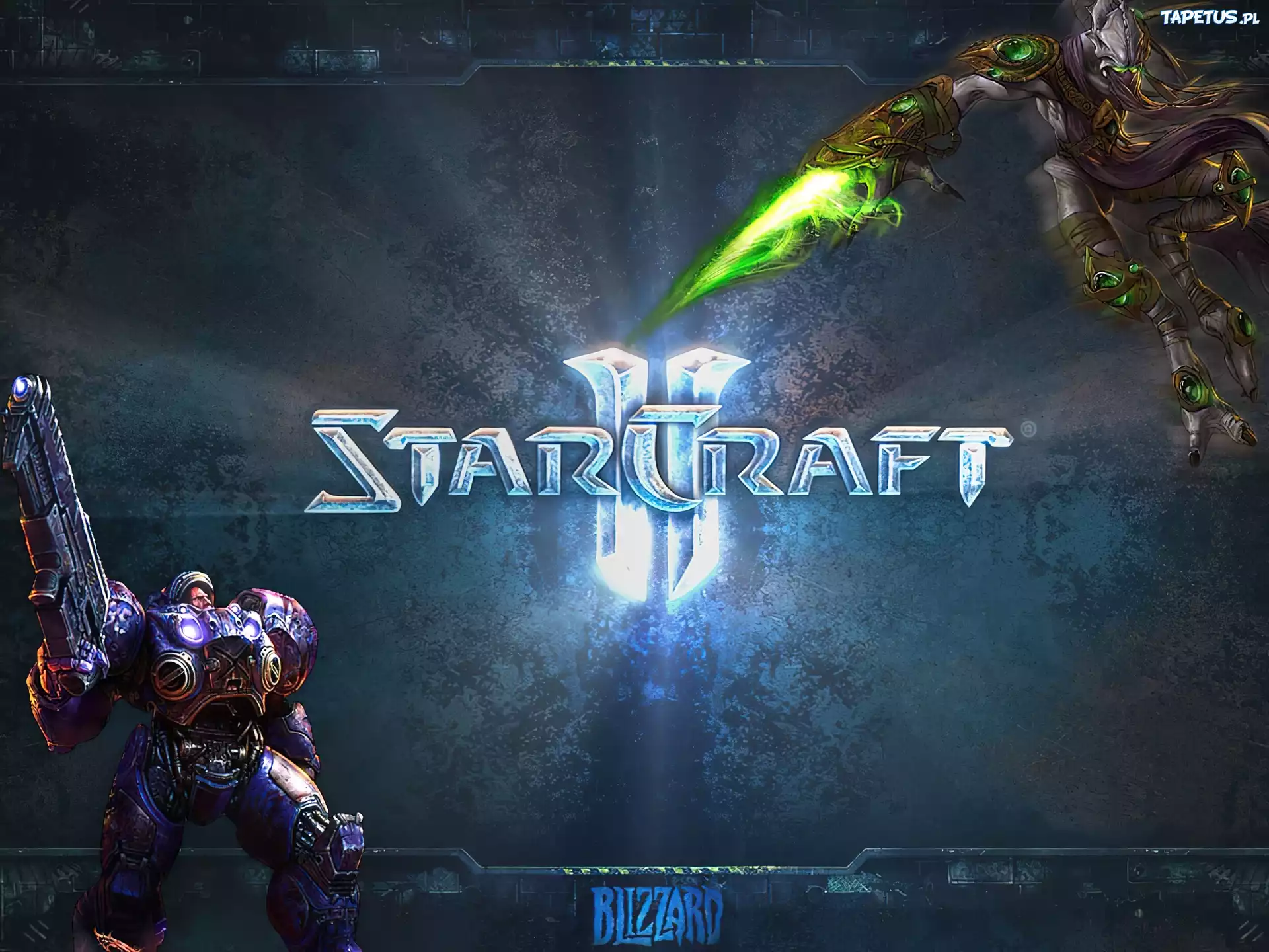 Starcraft 2, grafika, logo, postać, robot