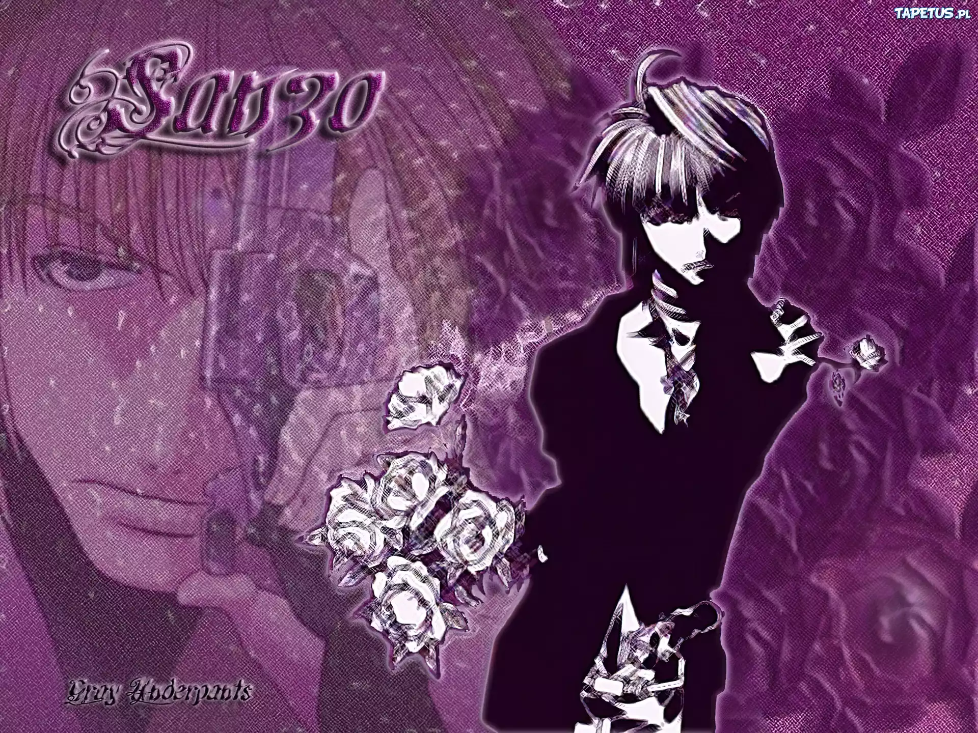 Saiyuki, sanzo, róże