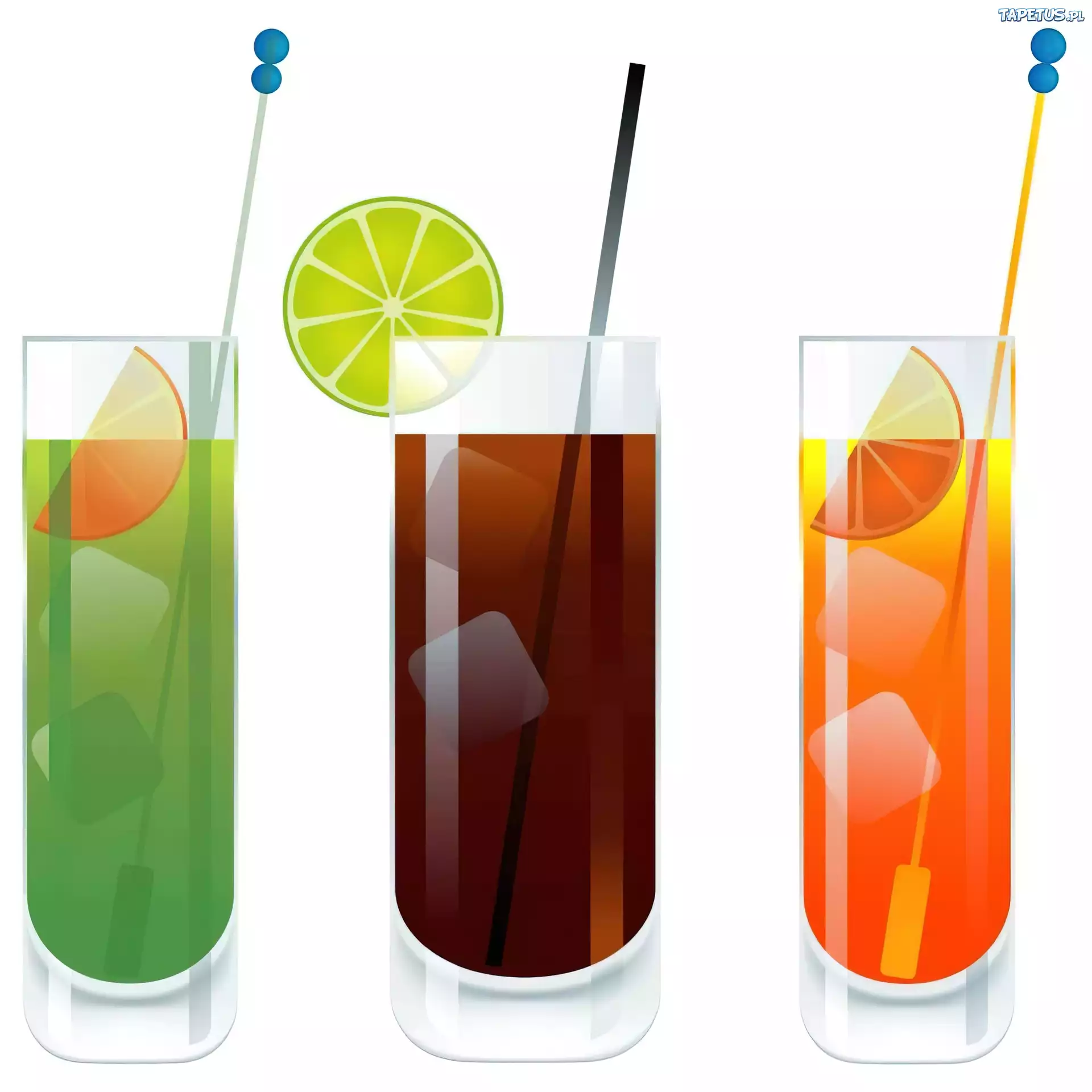 Trzy, Drinki, Słomki