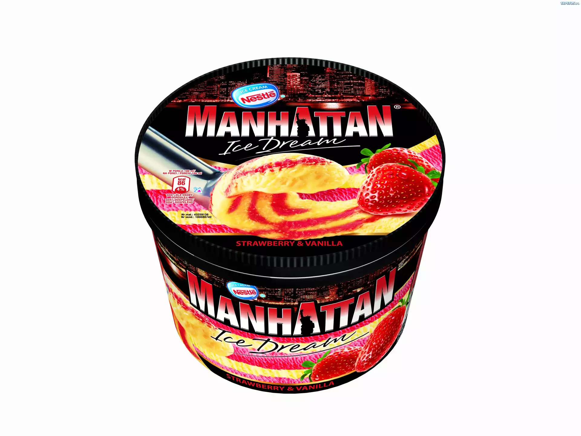 Nestle, Lody, Truskawkowo, Waniliowe, Manhattan