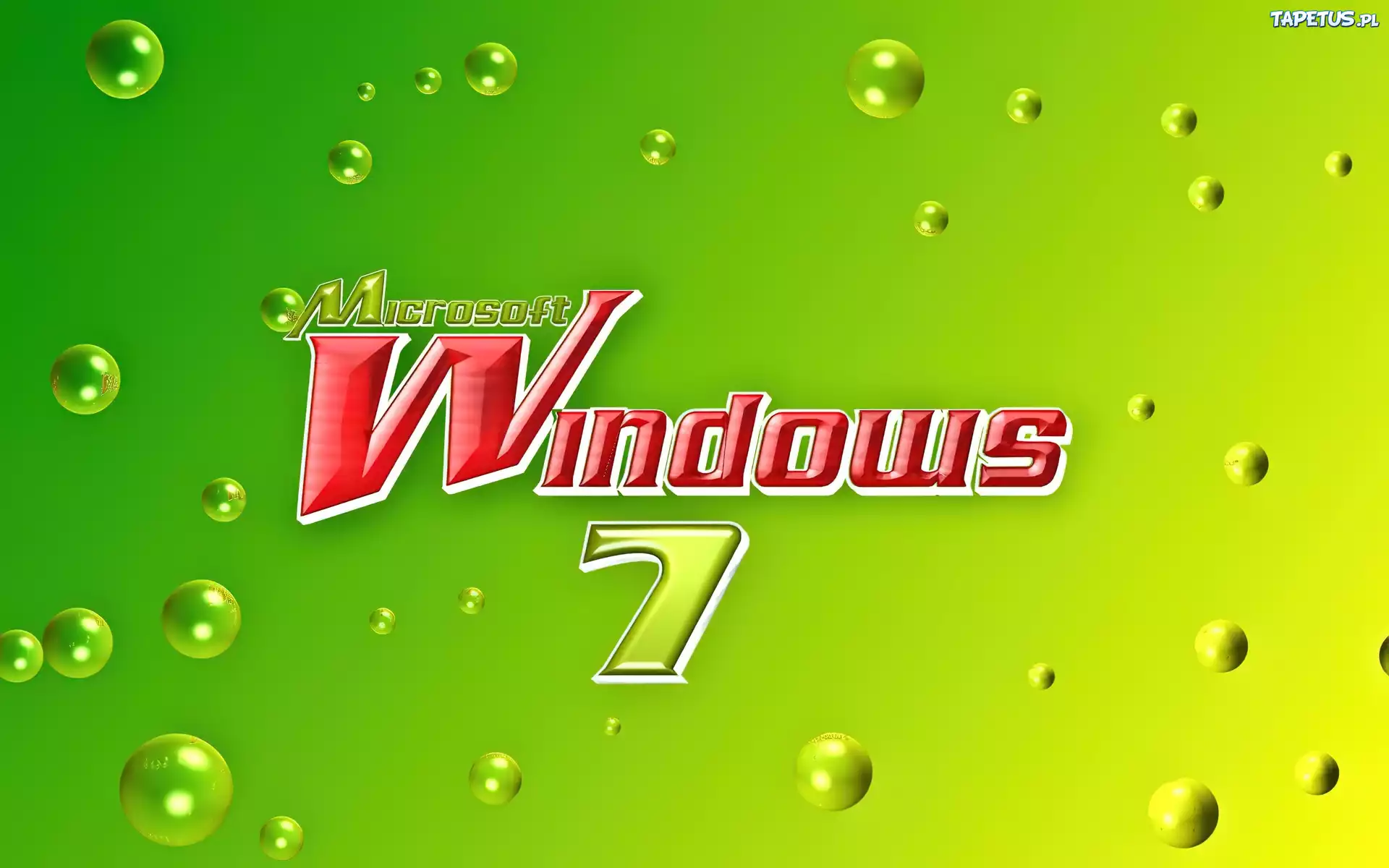 Windows, 7,Tło, Bąbelki