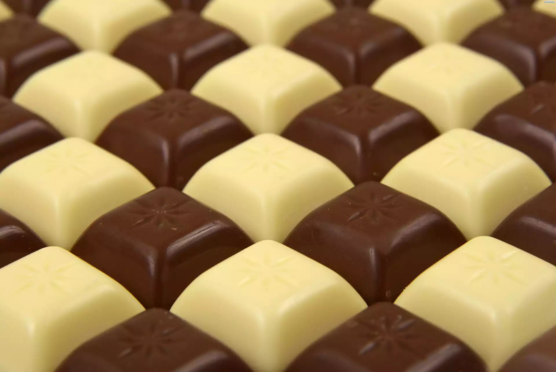 Pralinki, Biała, Ciemna, Czekolada
