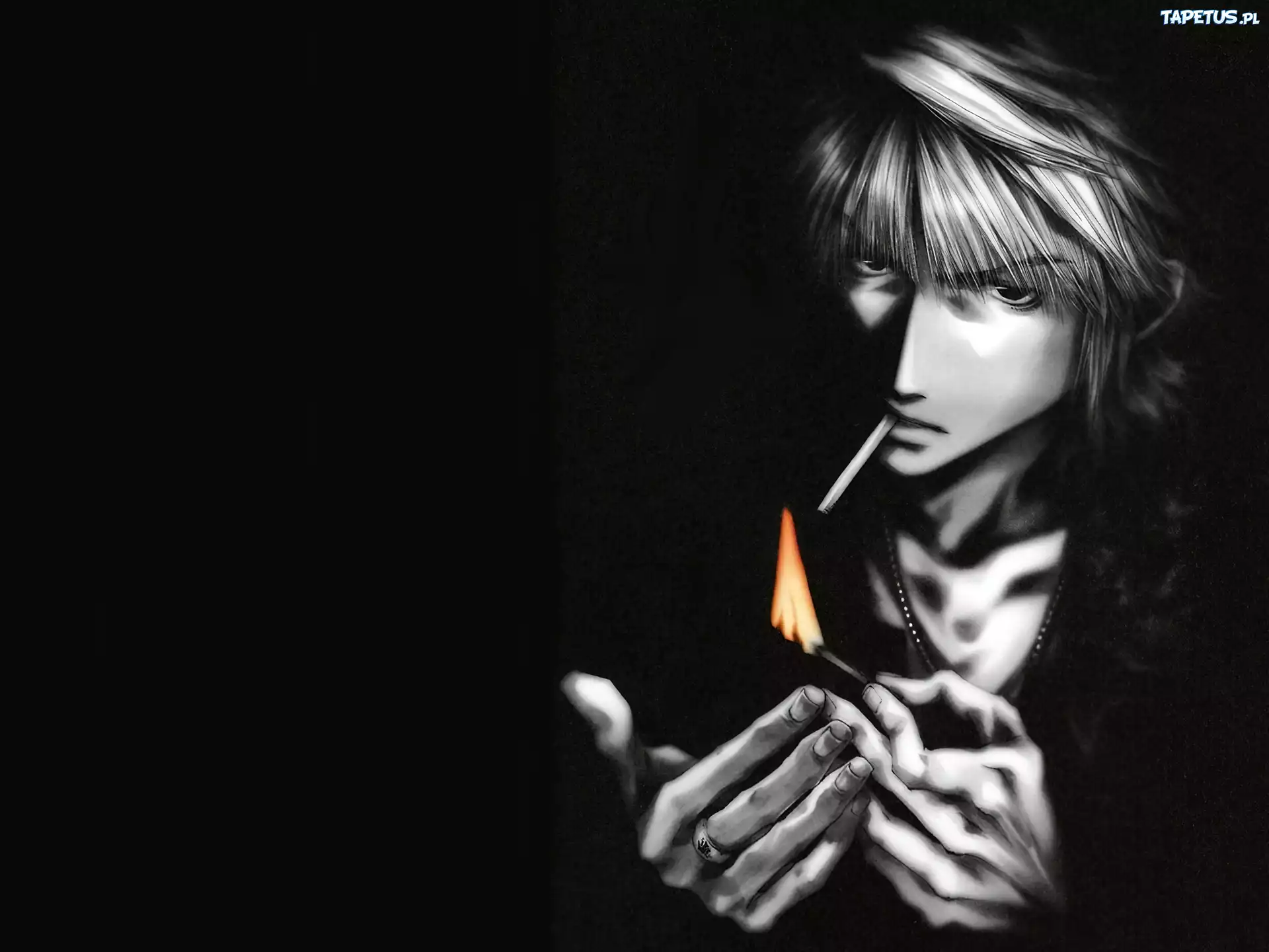 Saiyuki, zapałka, czerń