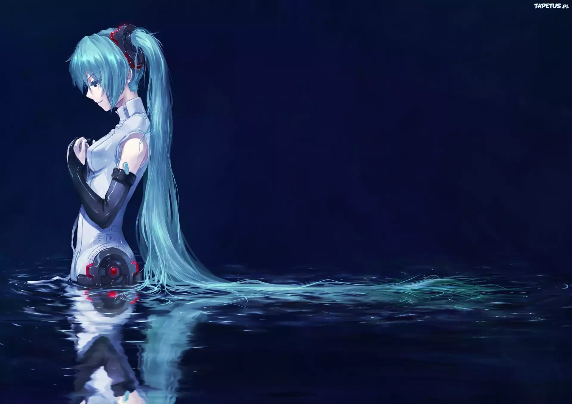 Miku, Włosy, Woda