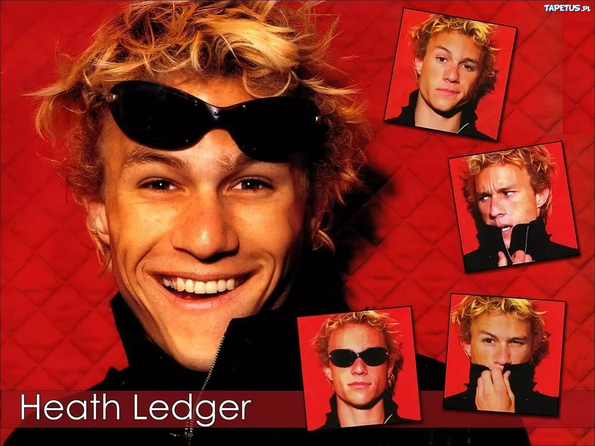 Heath Ledger,uśmiech, okulary