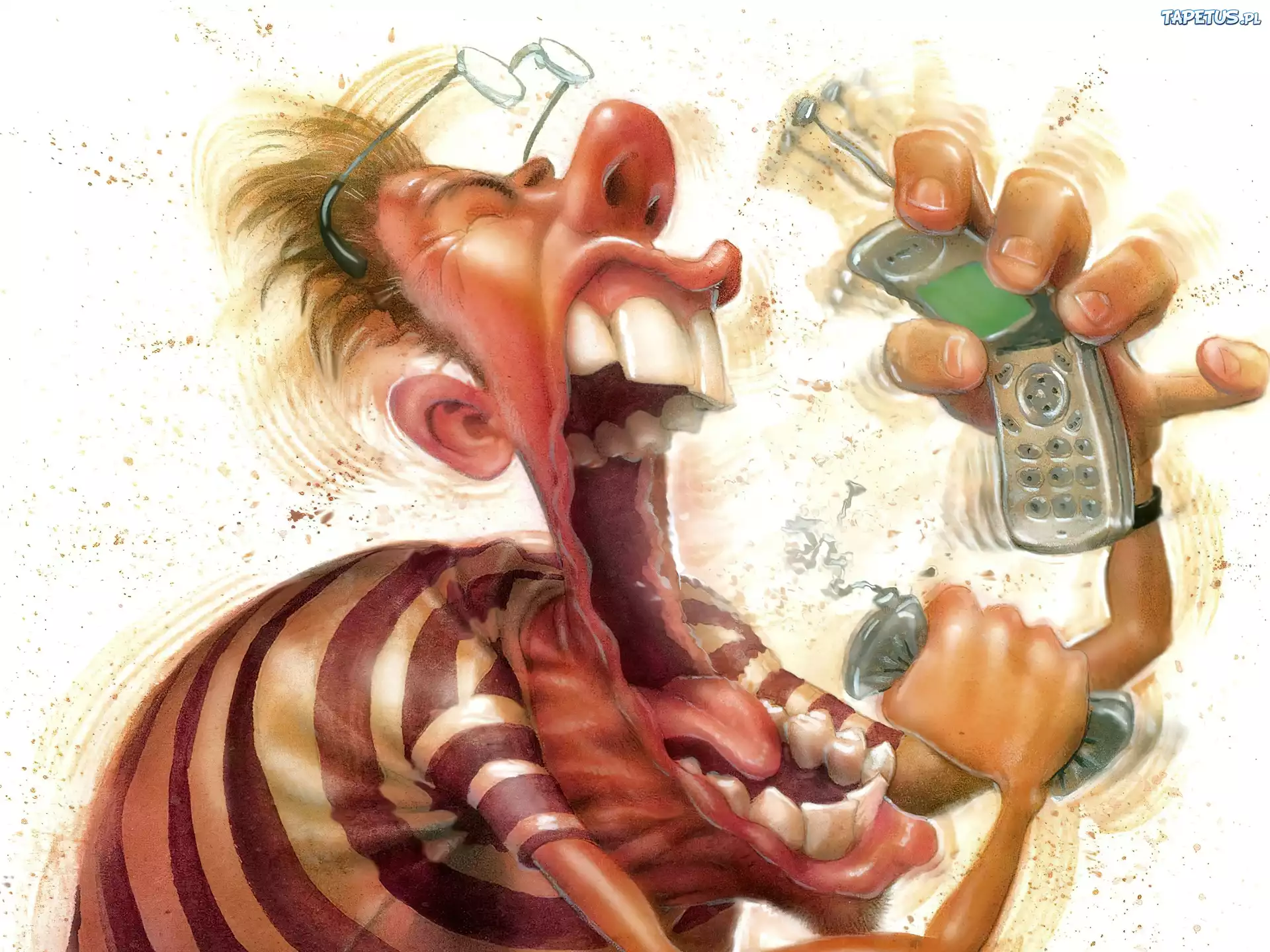 Zdenerwowany, Mężczyzna, Telefon