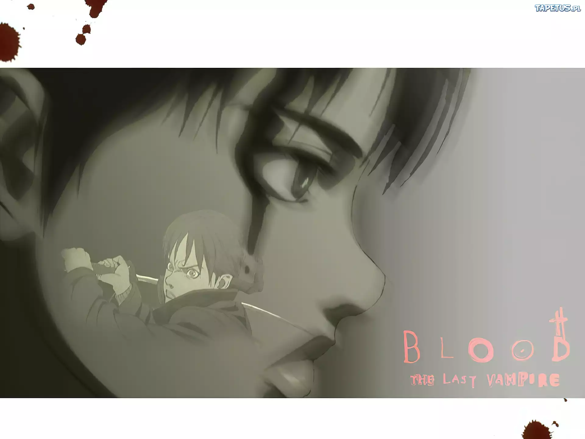 Blood The Last Vampire, plamy, krew, postać, twarz