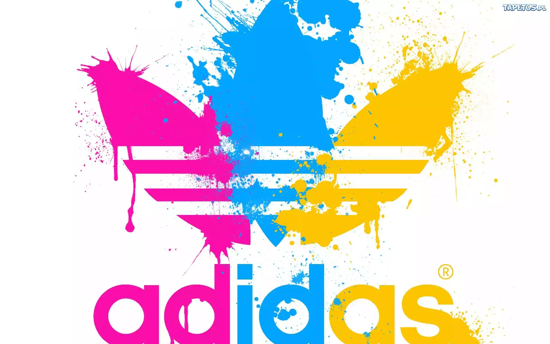 Trójkolorowe, Rozmyte, Logo, Adidas
