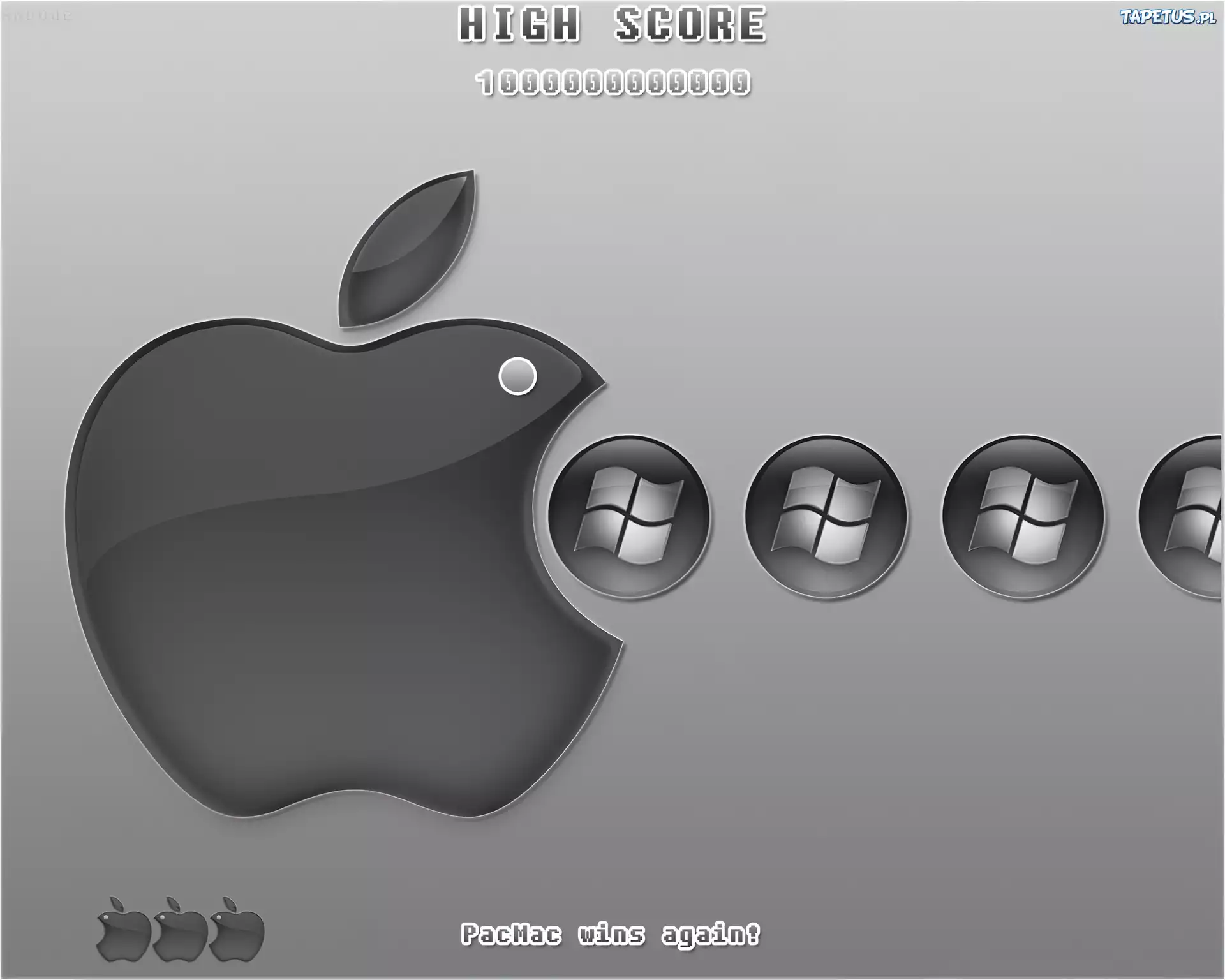 Apple, Windows, Pac Man